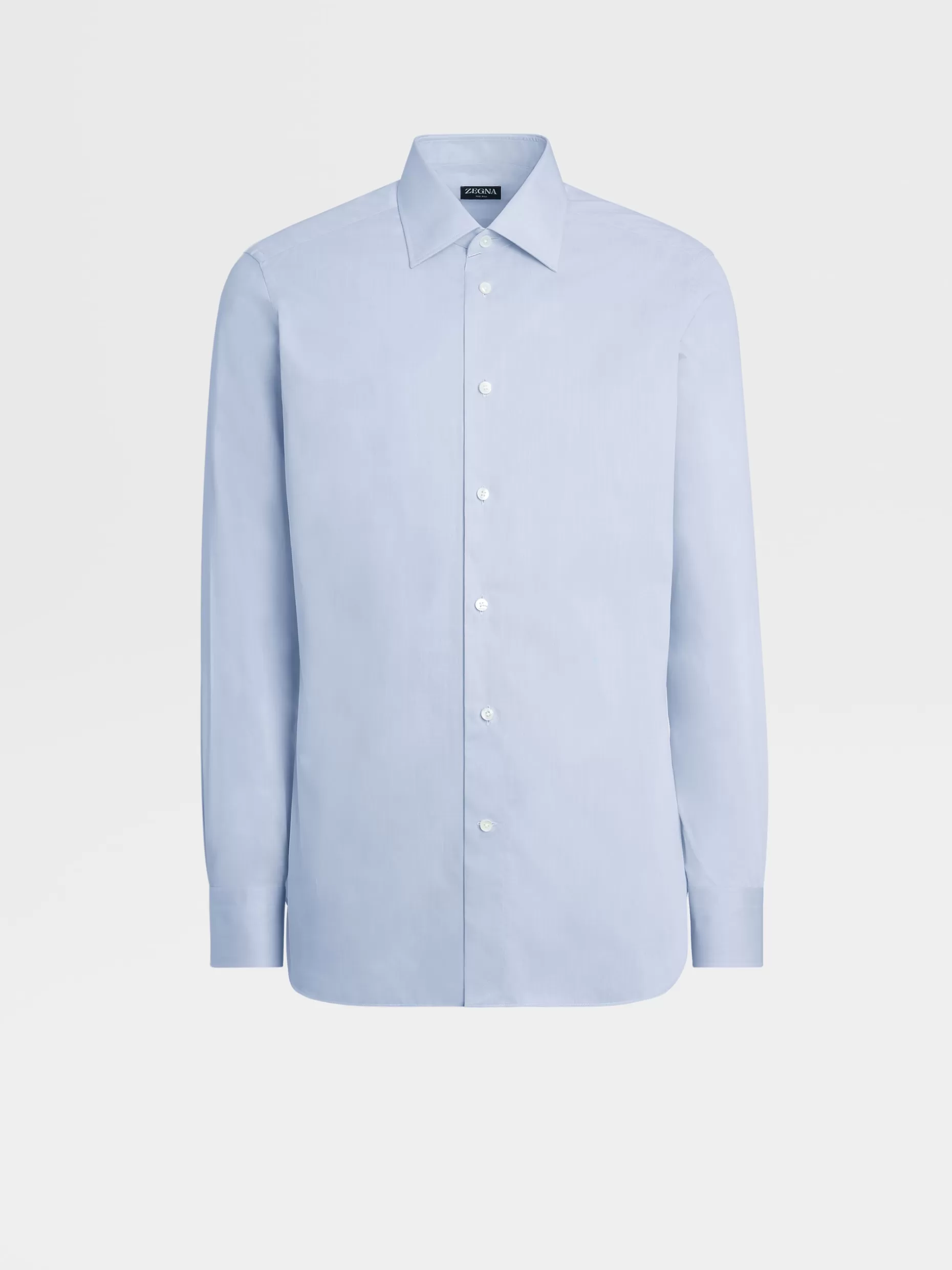 Men ZEGNA 100Fili Cotton Long-Sleeve Tailoring Shirt