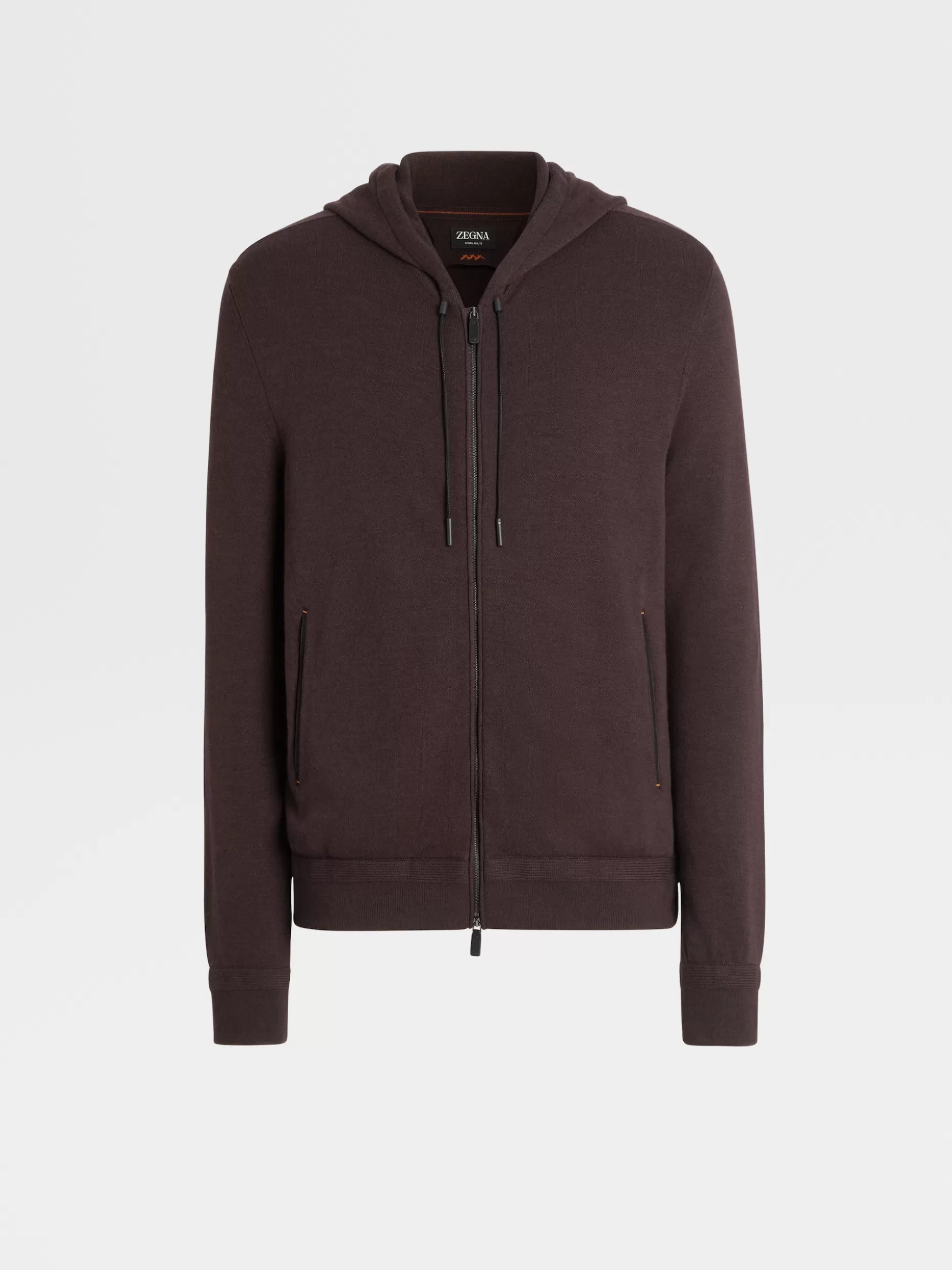 Men ZEGNA 12Milmil12 Wool Full Zip Hoodie