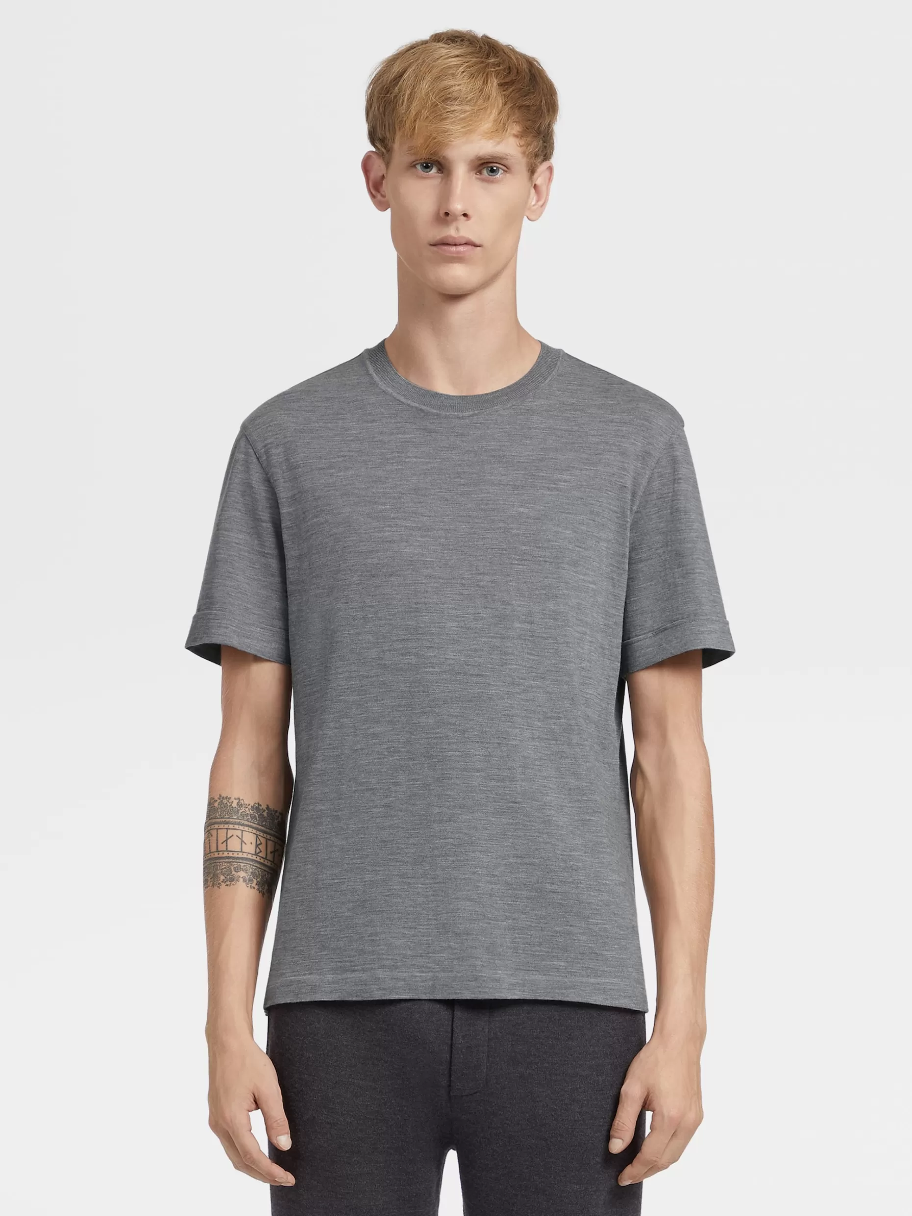 Men ZEGNA 12Milmil12 Wool Jersey T-Shirt