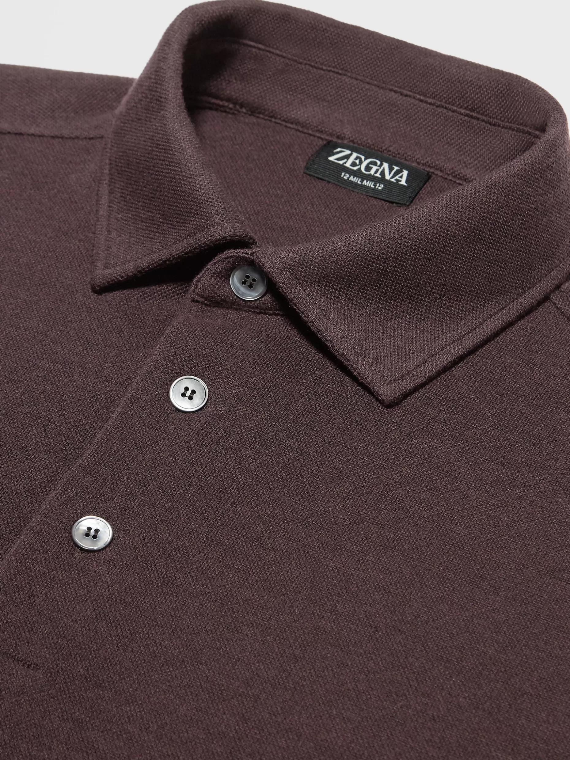 Men ZEGNA 12Milmil12 Wool Short-Sleeve Polo