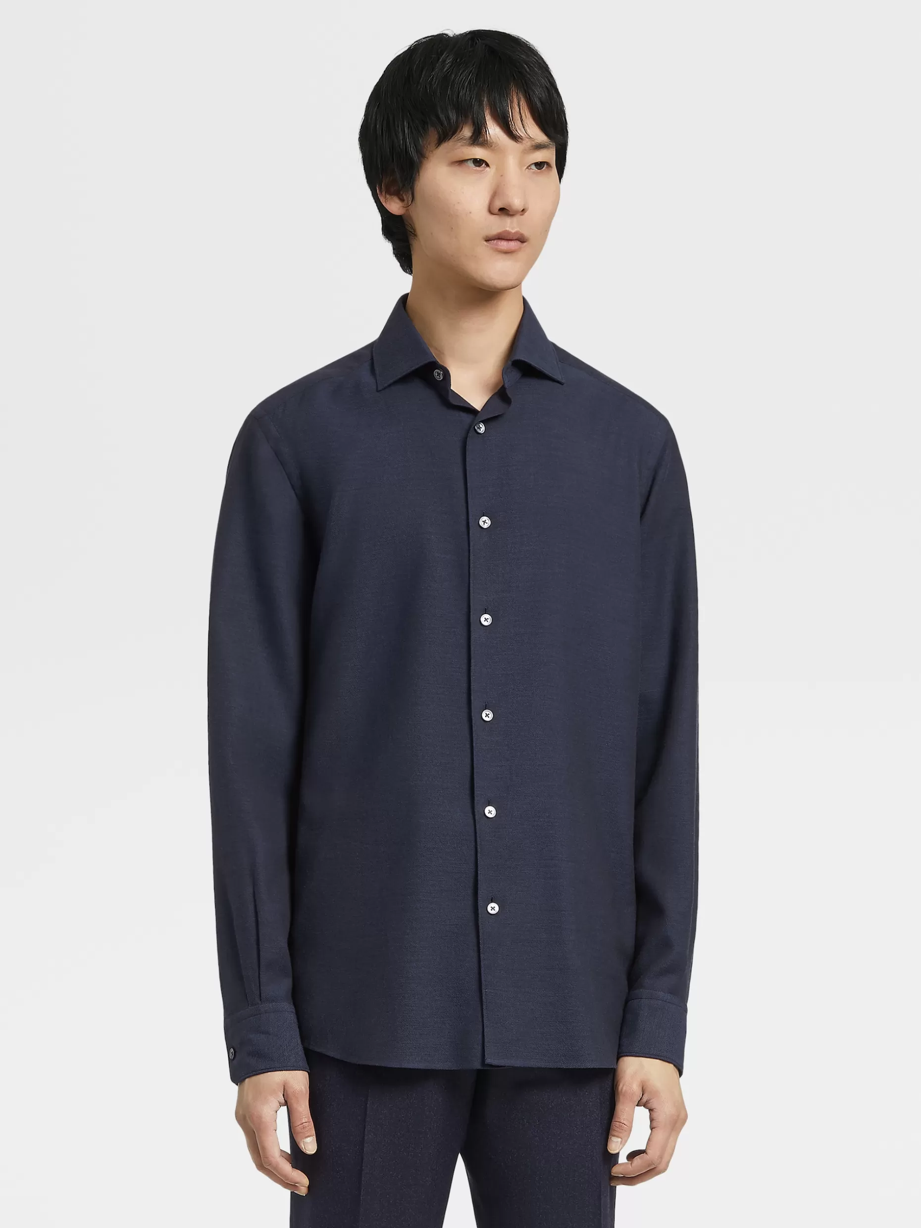 Men ZEGNA Cashco Long-Sleeve Shirt