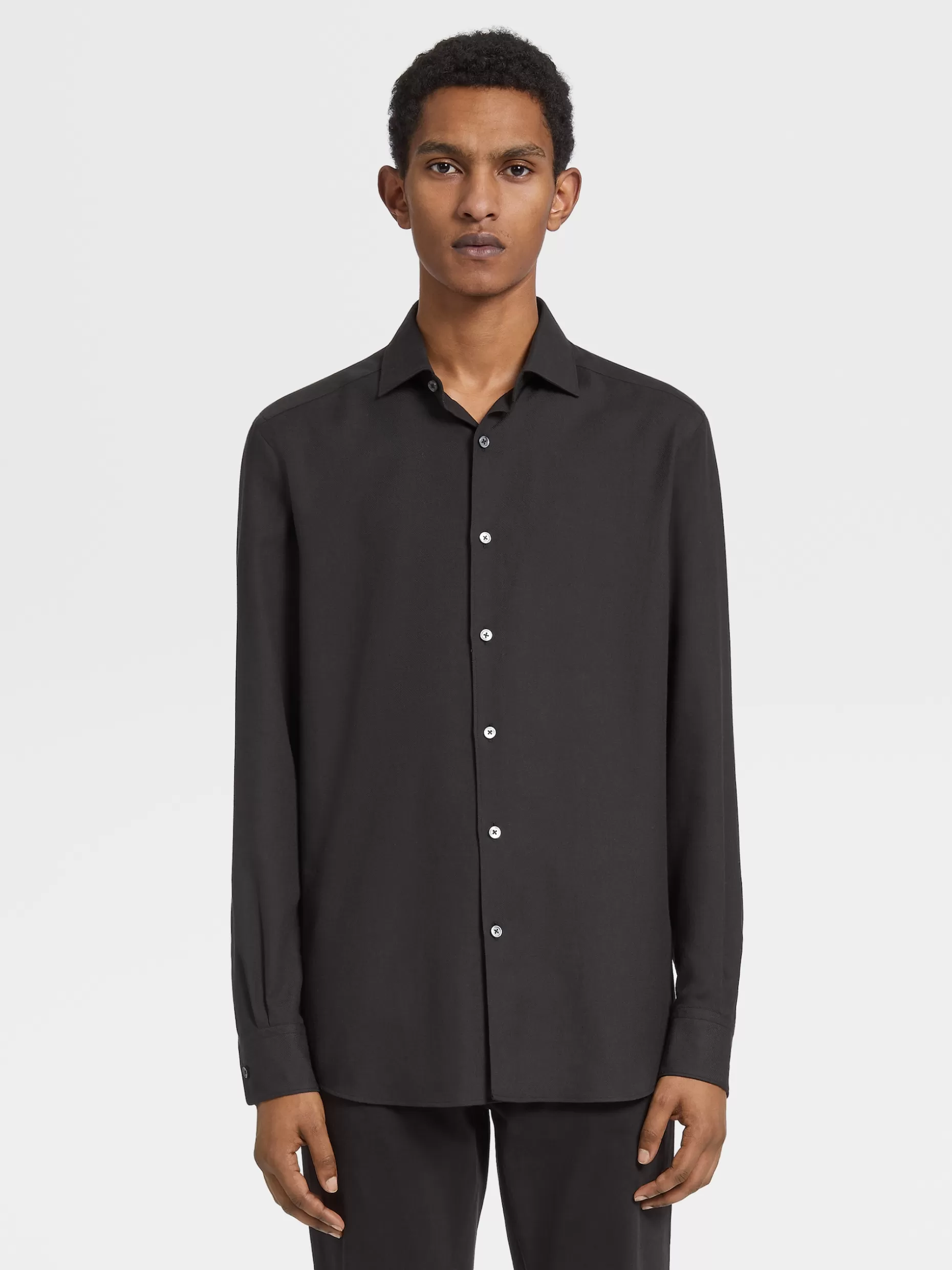 Men ZEGNA Cashco Long-Sleeve Shirt