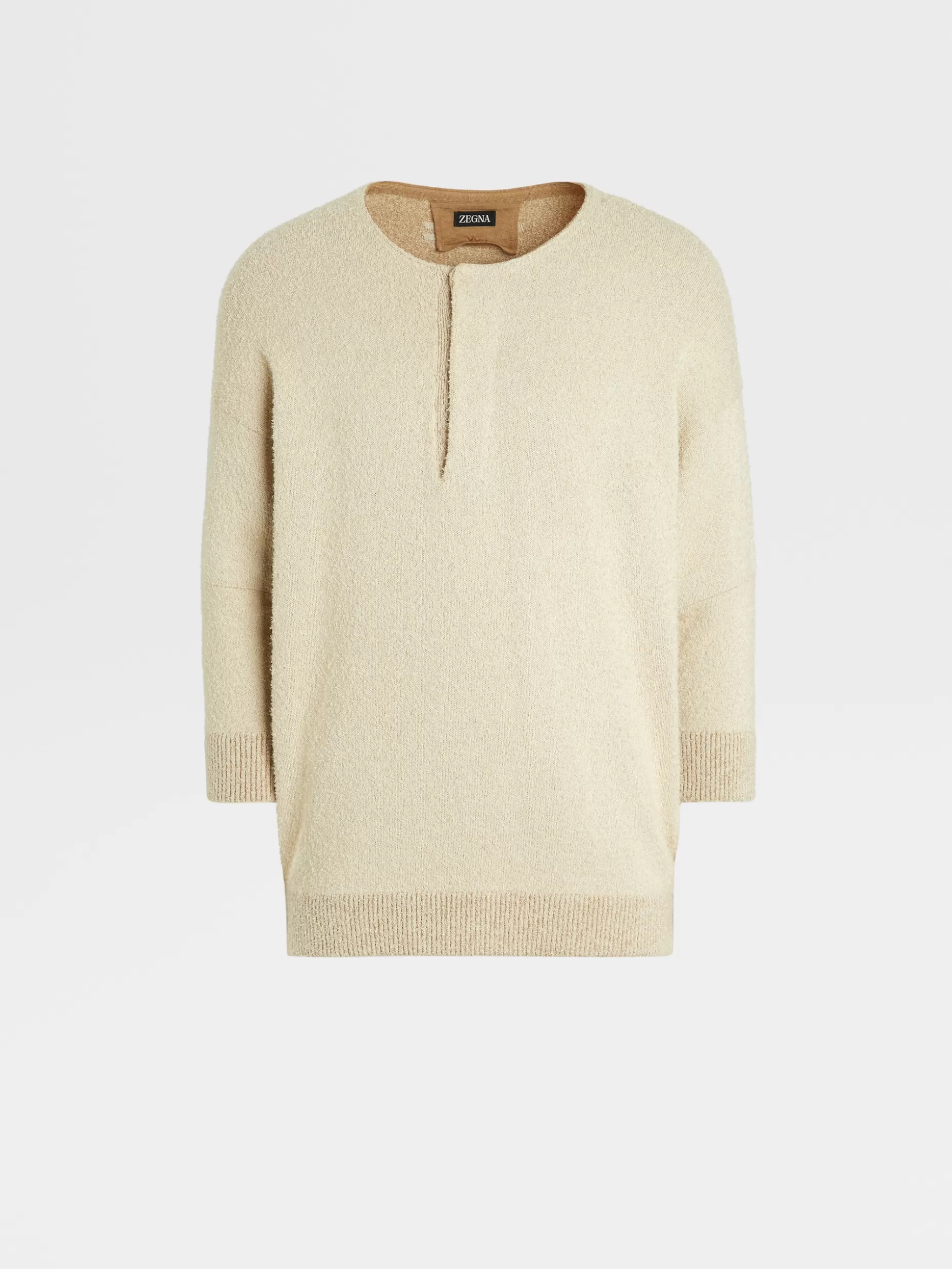 Men ZEGNA Cashmere And Silk Knit Henley Shirt