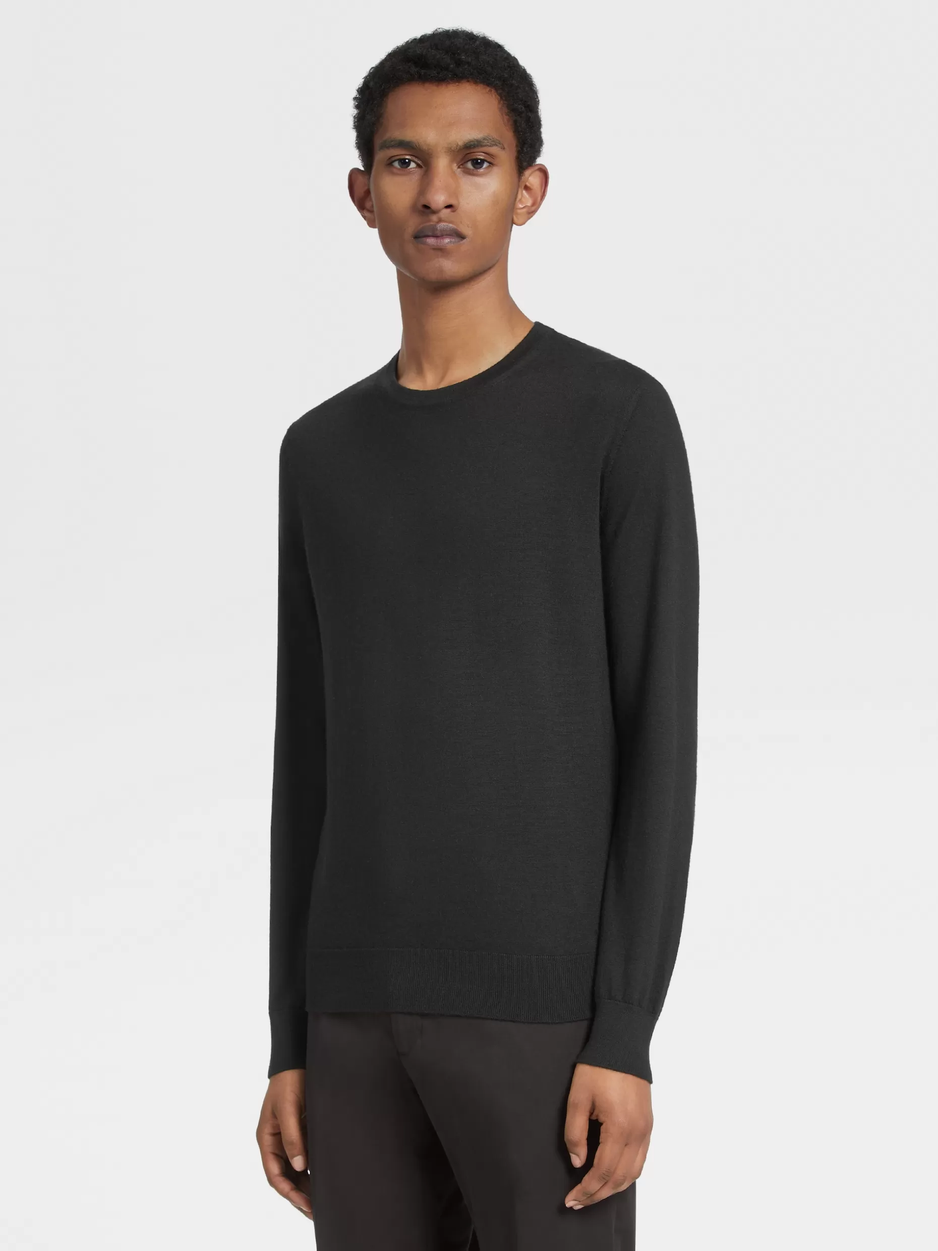 Men ZEGNA Cashseta Light Crewneck