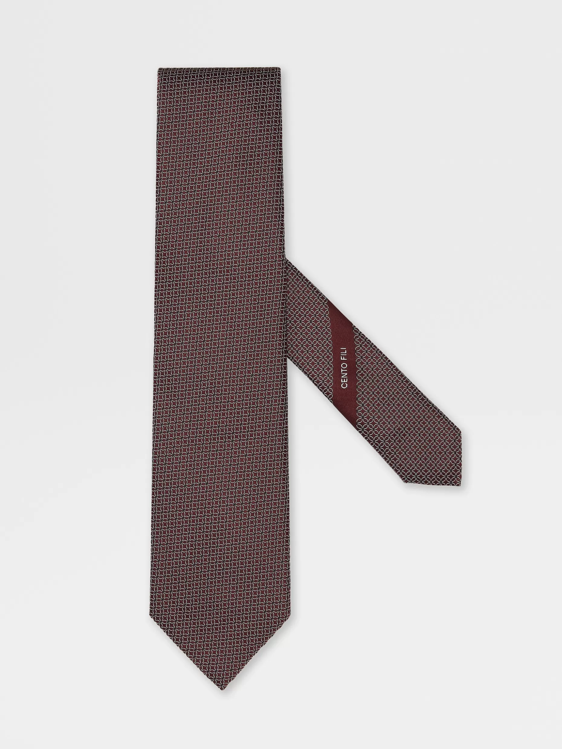 Men ZEGNA Cento Fili Silk Jacquard Tie