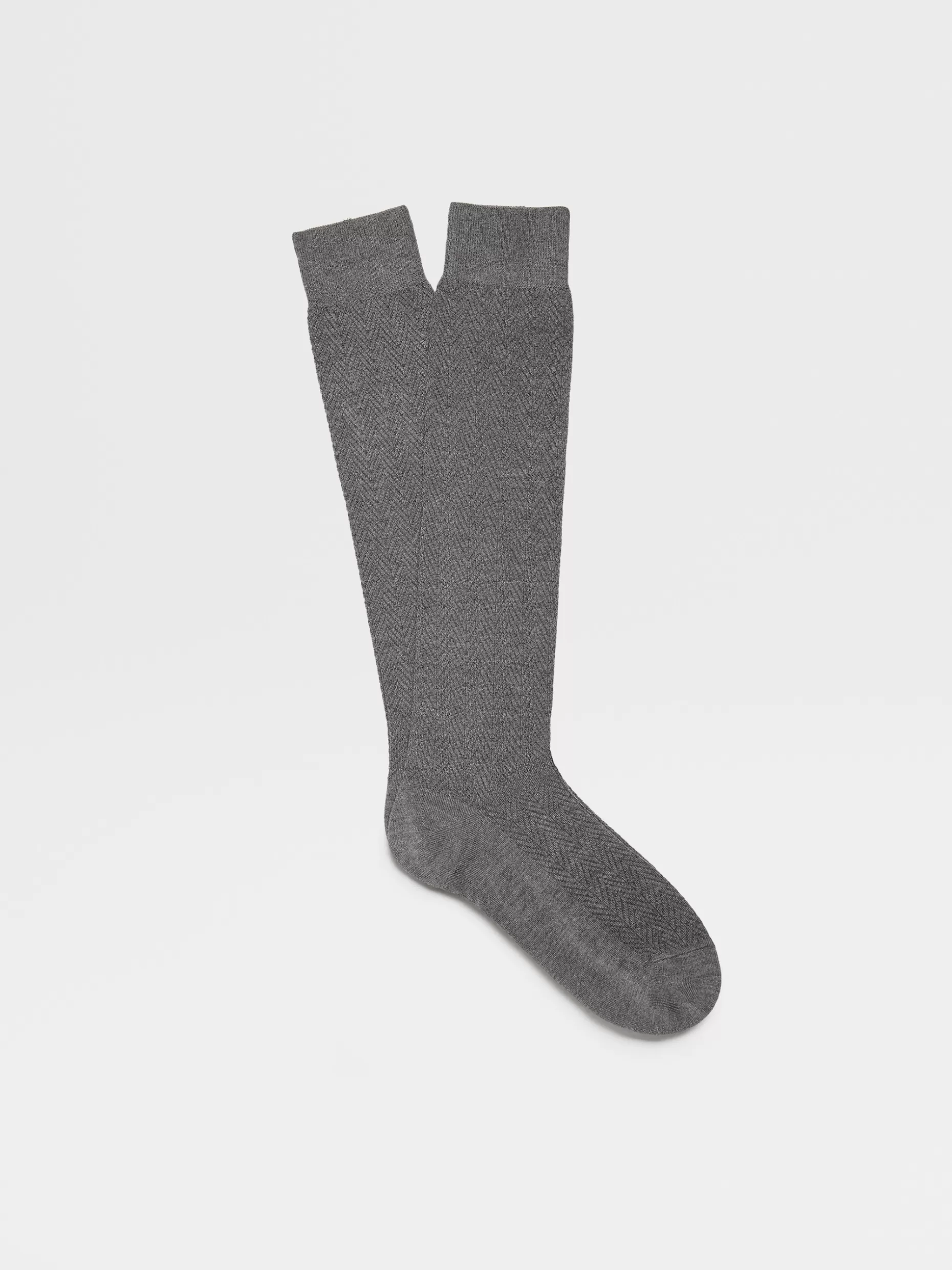 Men ZEGNA Chevron Mid Calf Socks