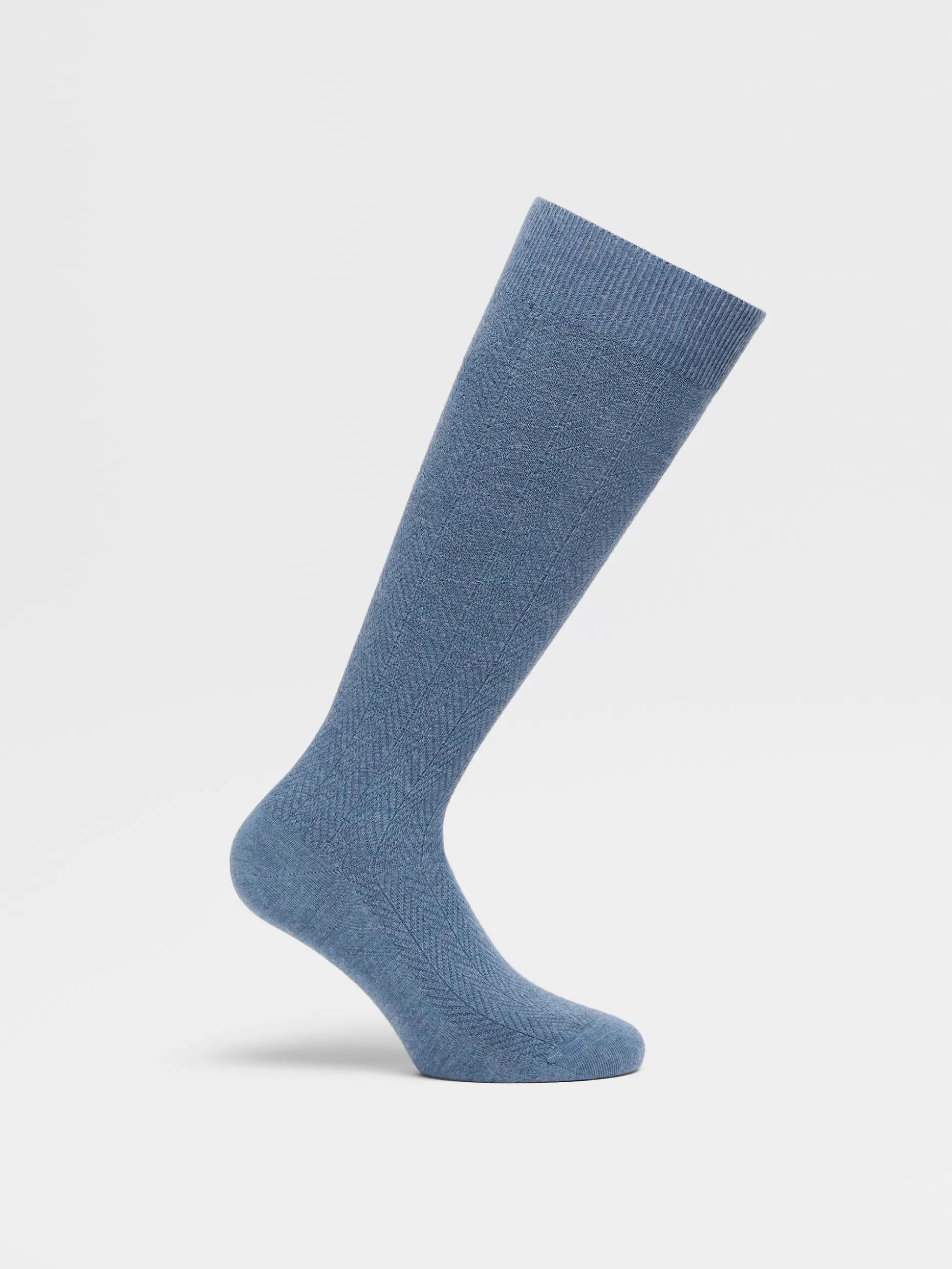 Men ZEGNA Chevron Mid Calf Socks