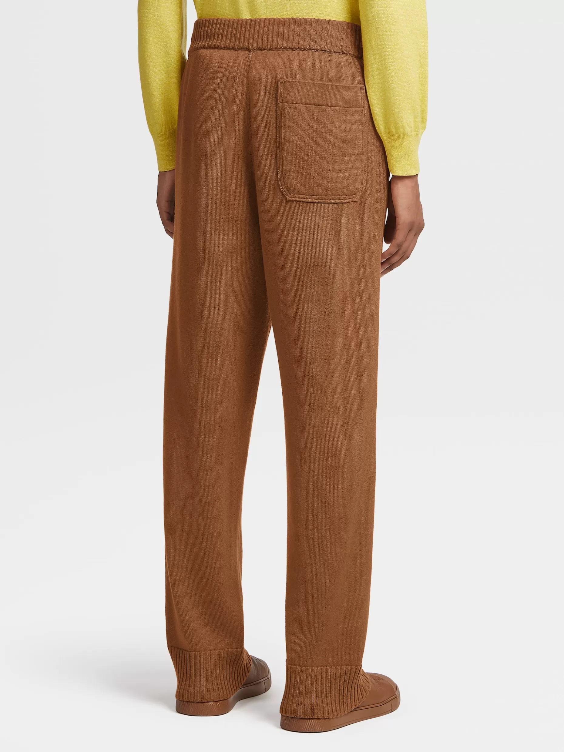 Men ZEGNA Color Cashmere And Cotton Knit Joggers