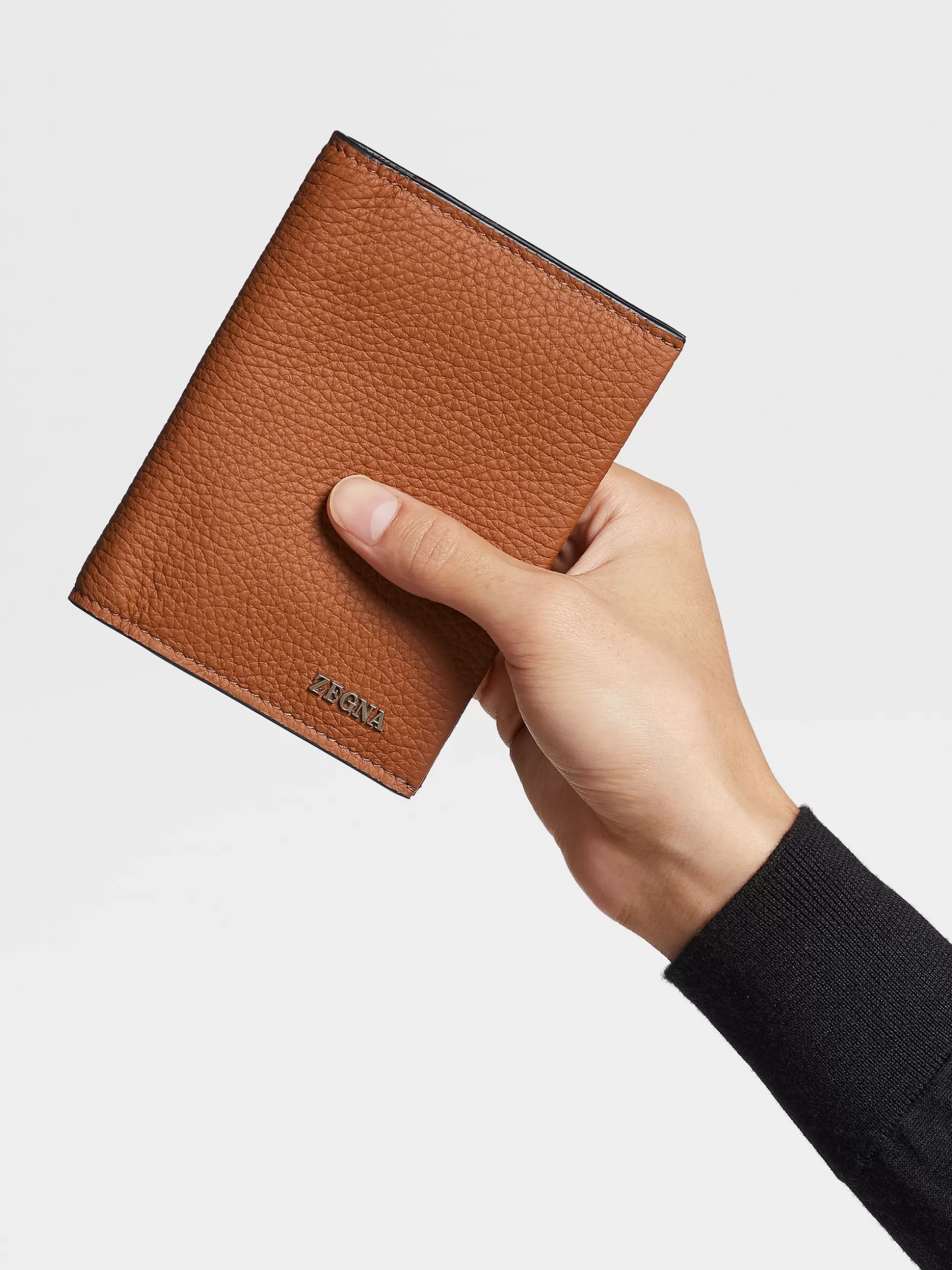 Men ZEGNA Color Deerskin Passport Case