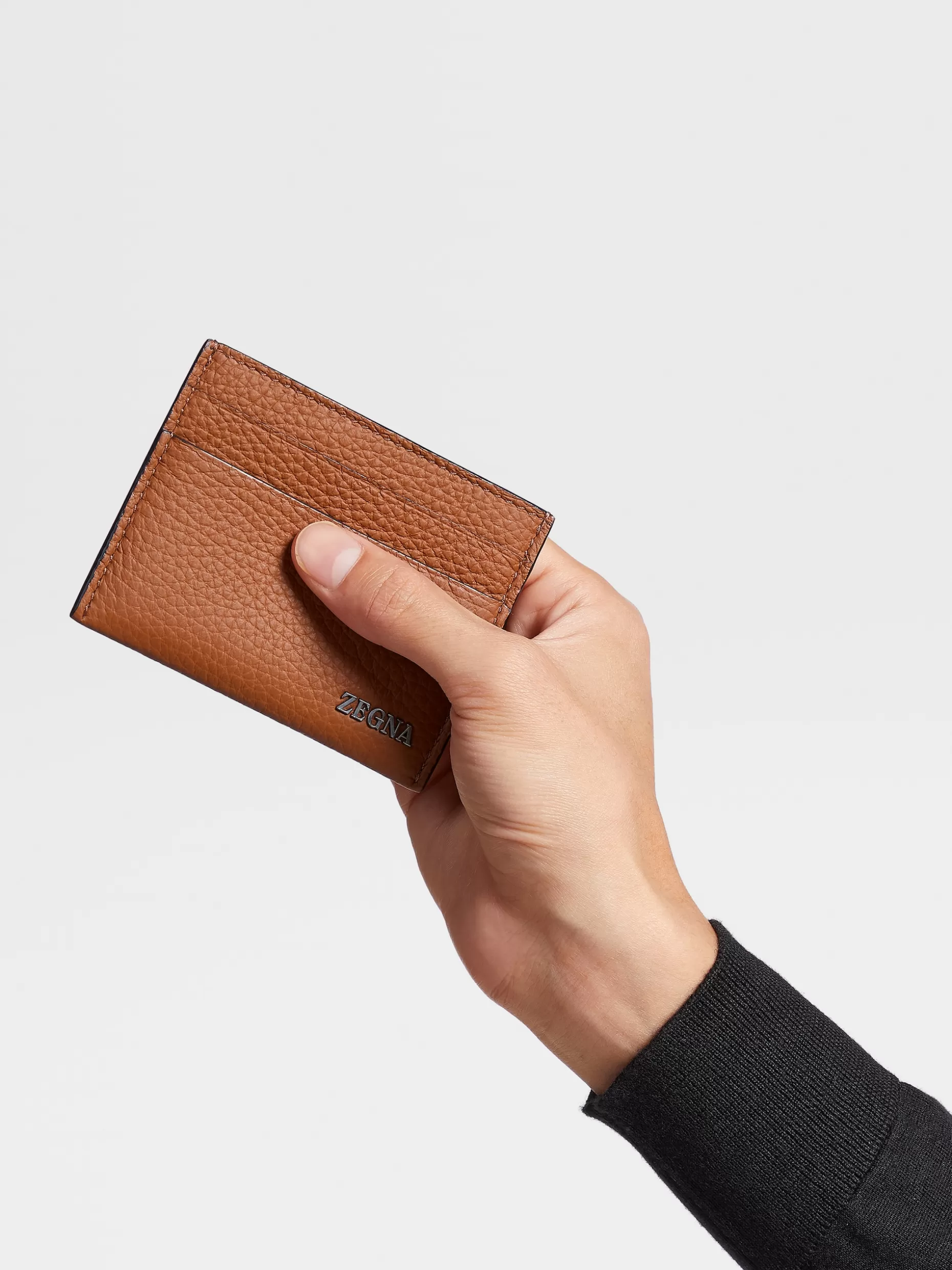 Men ZEGNA Color Deerskin Simple Card Case