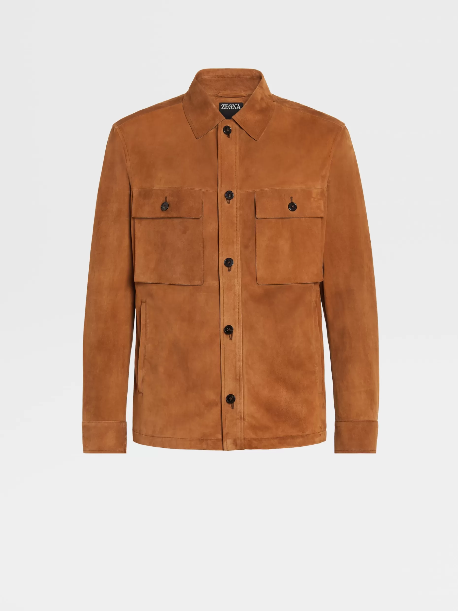 Men ZEGNA Color Light Suede Overshirt