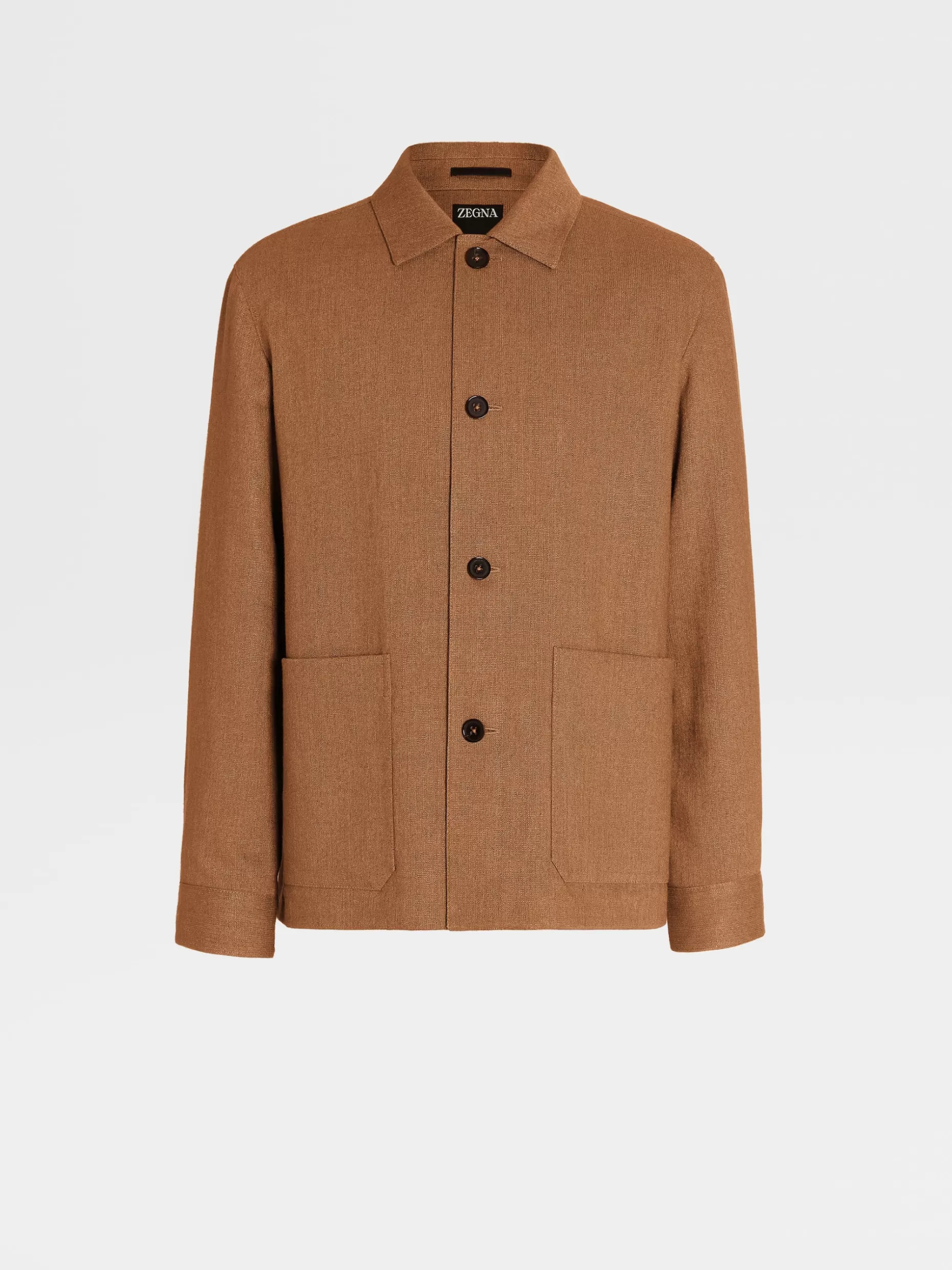 Men ZEGNA Color Linen And Silk Blend Chore Jacket