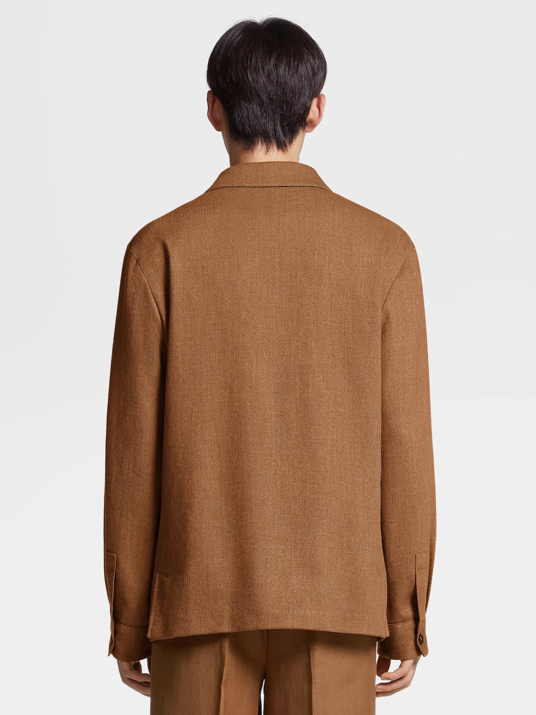Men ZEGNA Color Linen And Silk Blend Chore Jacket