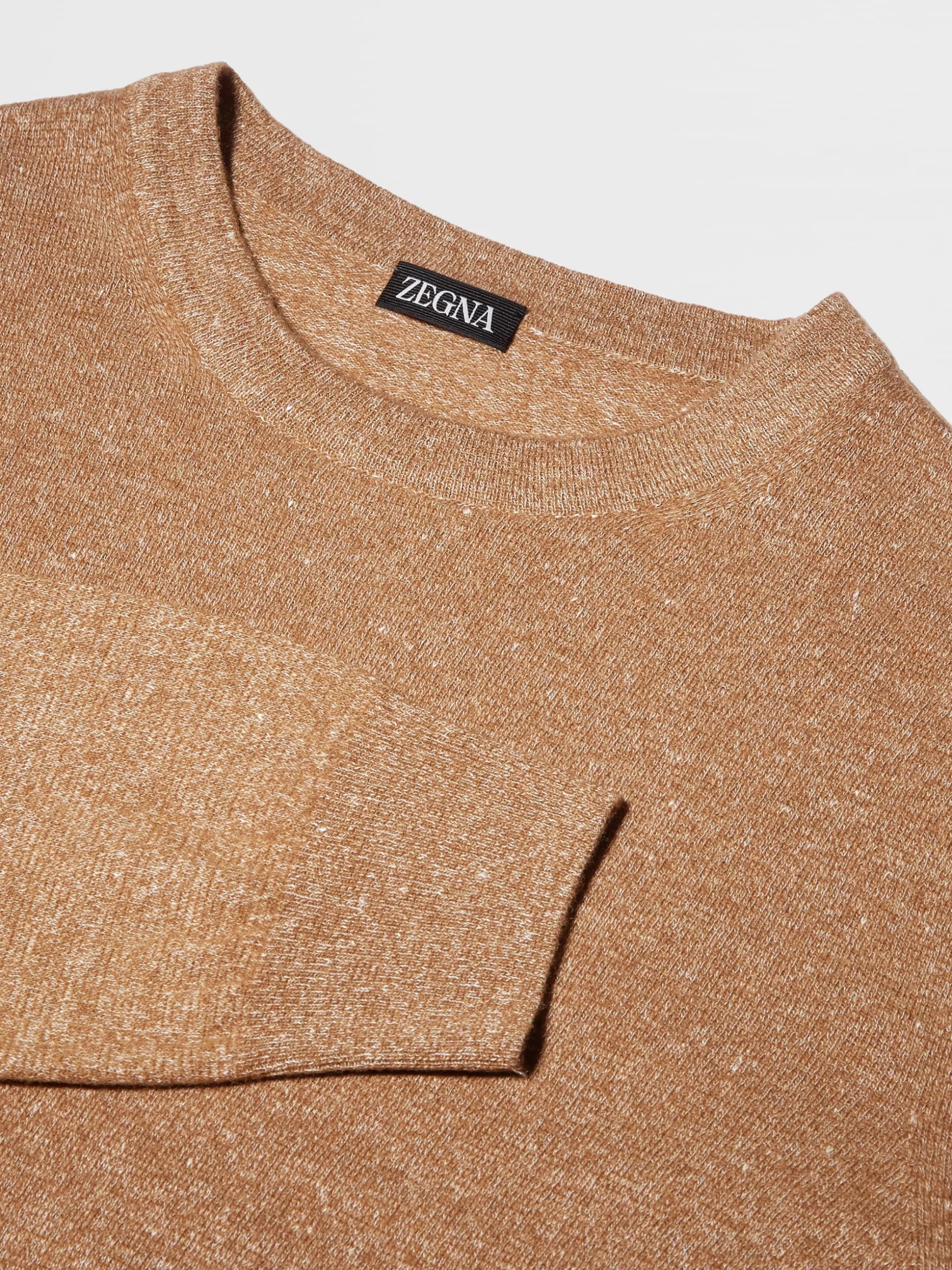 Men ZEGNA Color Melange Oasi Cashmere Knit Crewneck
