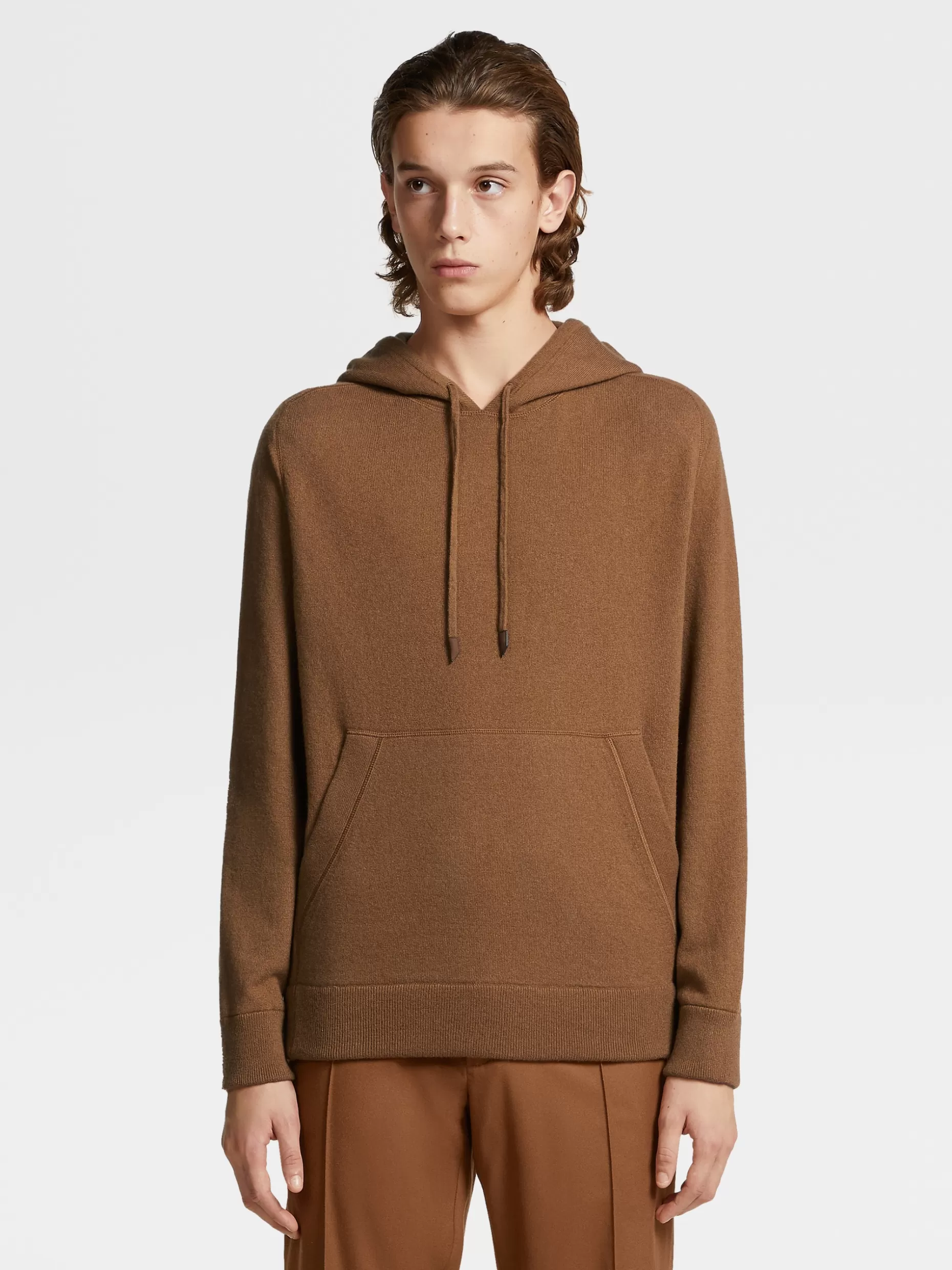 Men ZEGNA Color Oasi Cashmere Hoodie