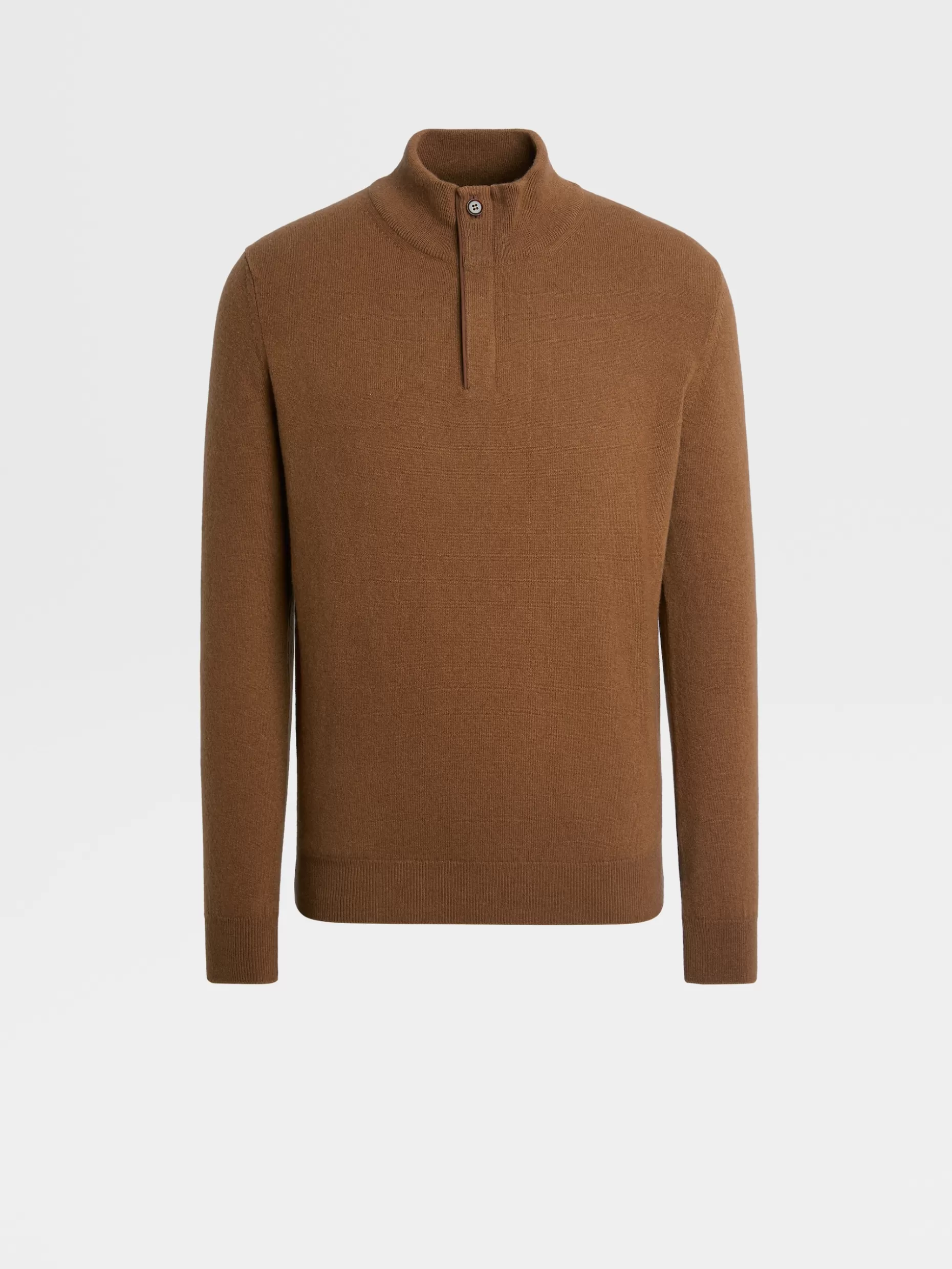 Men ZEGNA Color Oasi Cashmere Zip Mock Neck Sweater