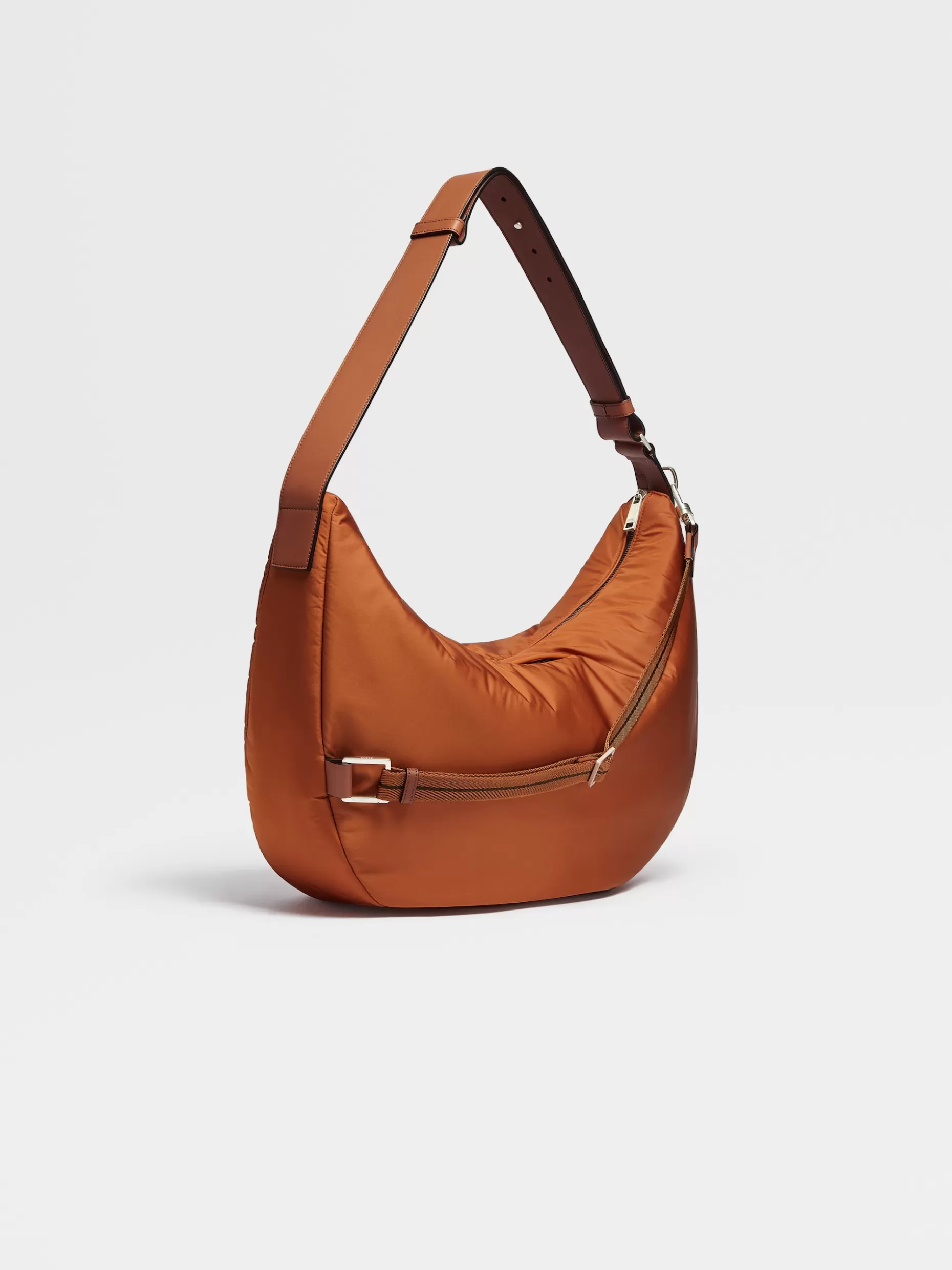 Men ZEGNA Color Recycled Polyester Panorama Hobo Bag