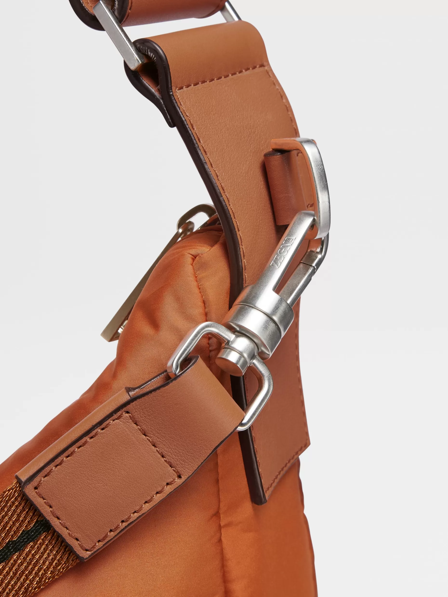 Men ZEGNA Color Recycled Polyester Panorama Hobo Bag