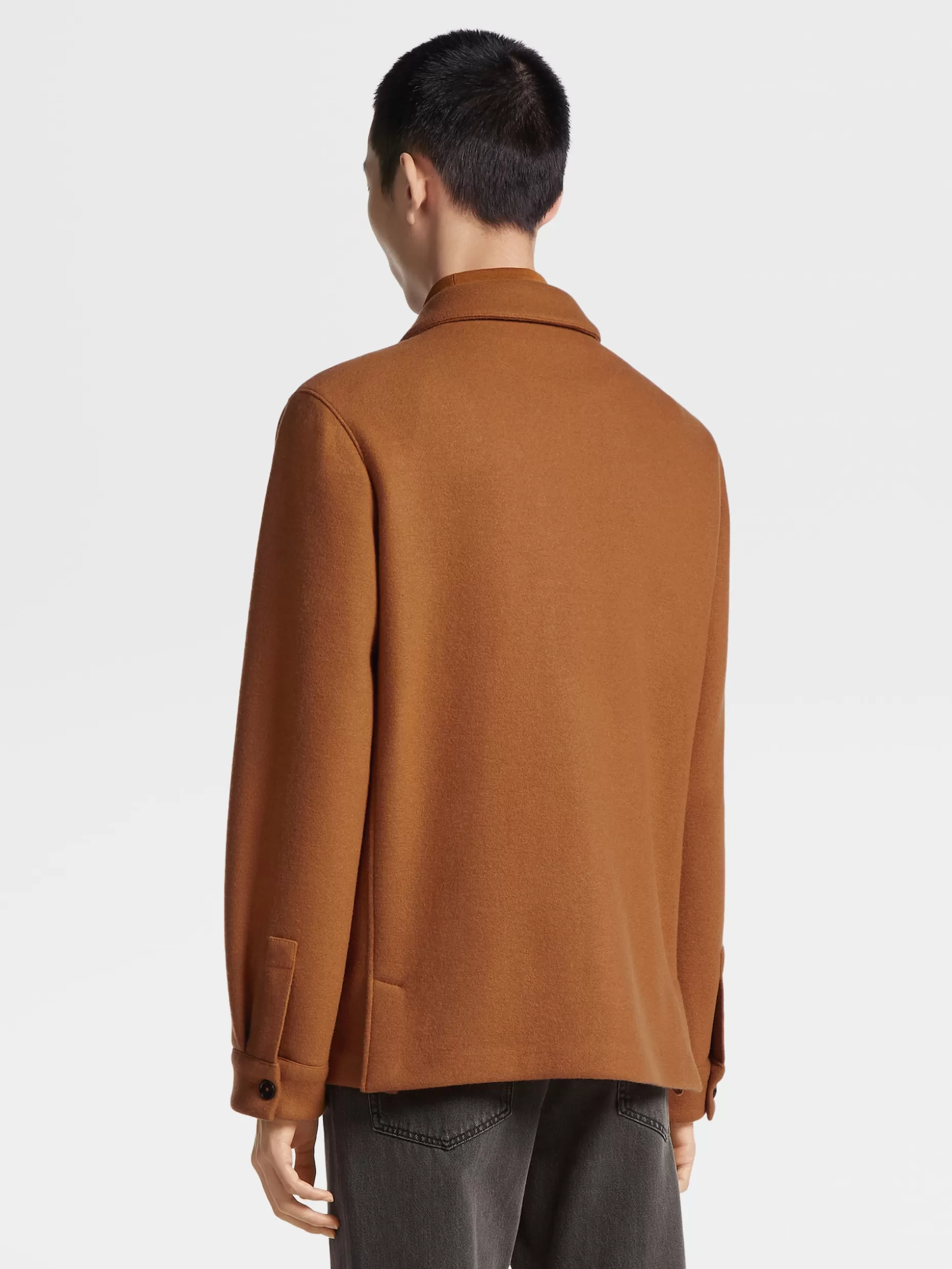 Men ZEGNA Color Wool And Cashmere Chore Jacket