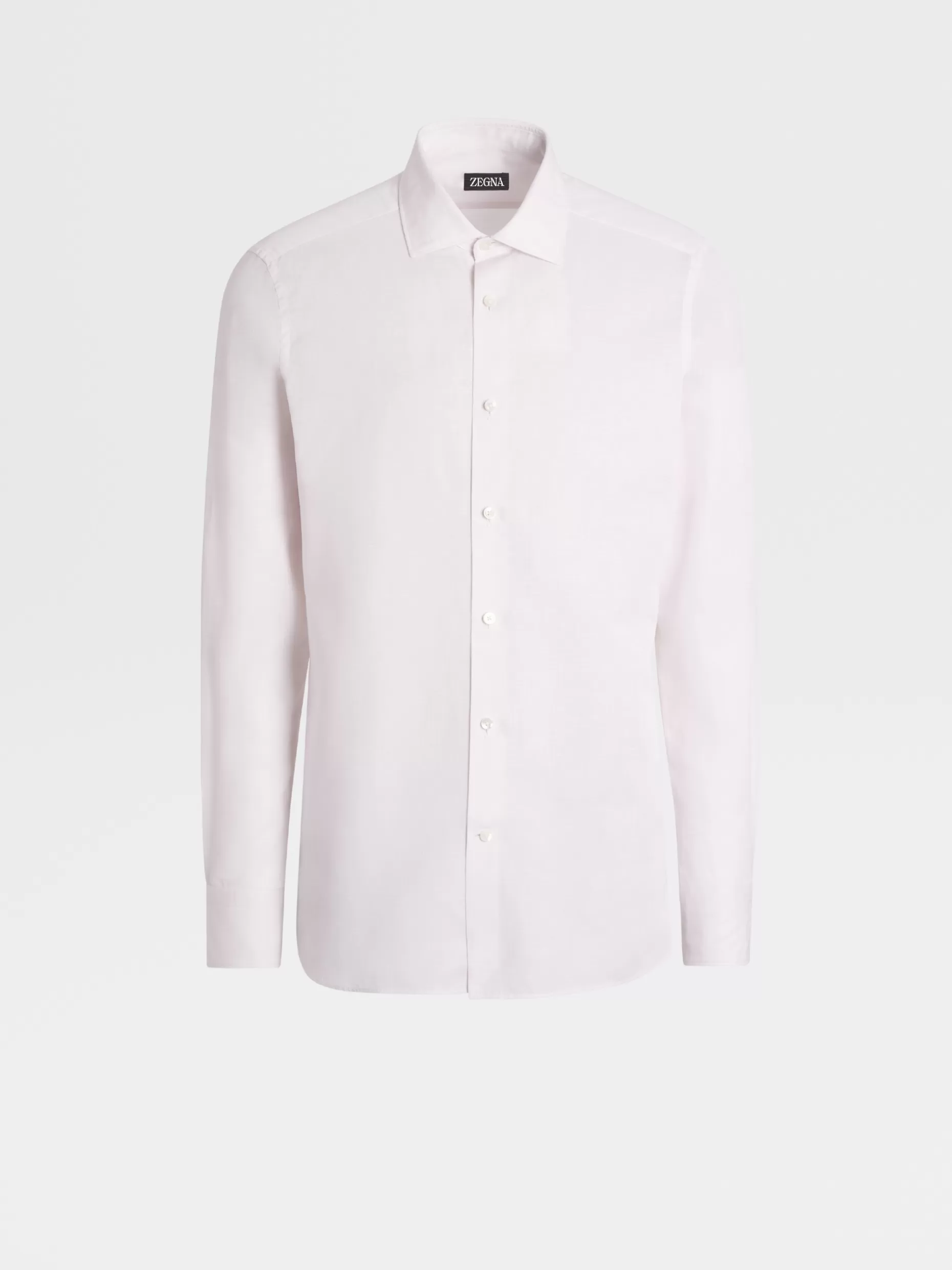 Men ZEGNA Cotton And Linen Long-Sleeve Tailoring Shirt