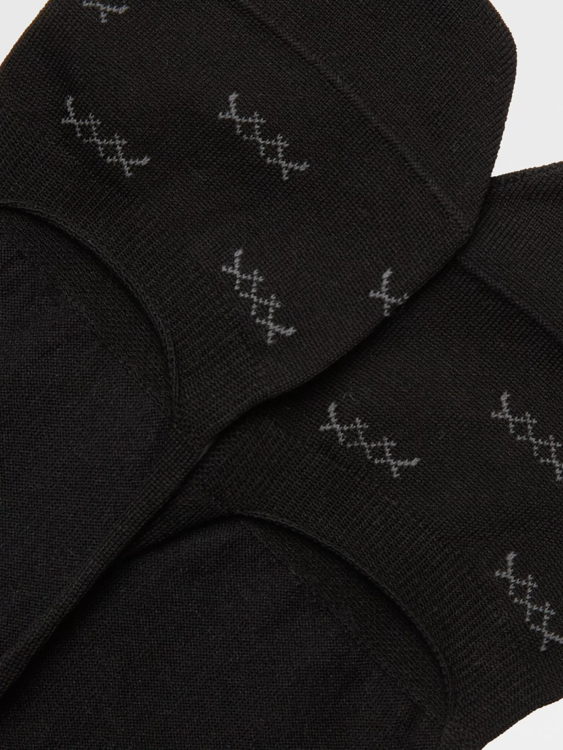 Men ZEGNA Cotton Blend Iconic Triple X No-Show Socks