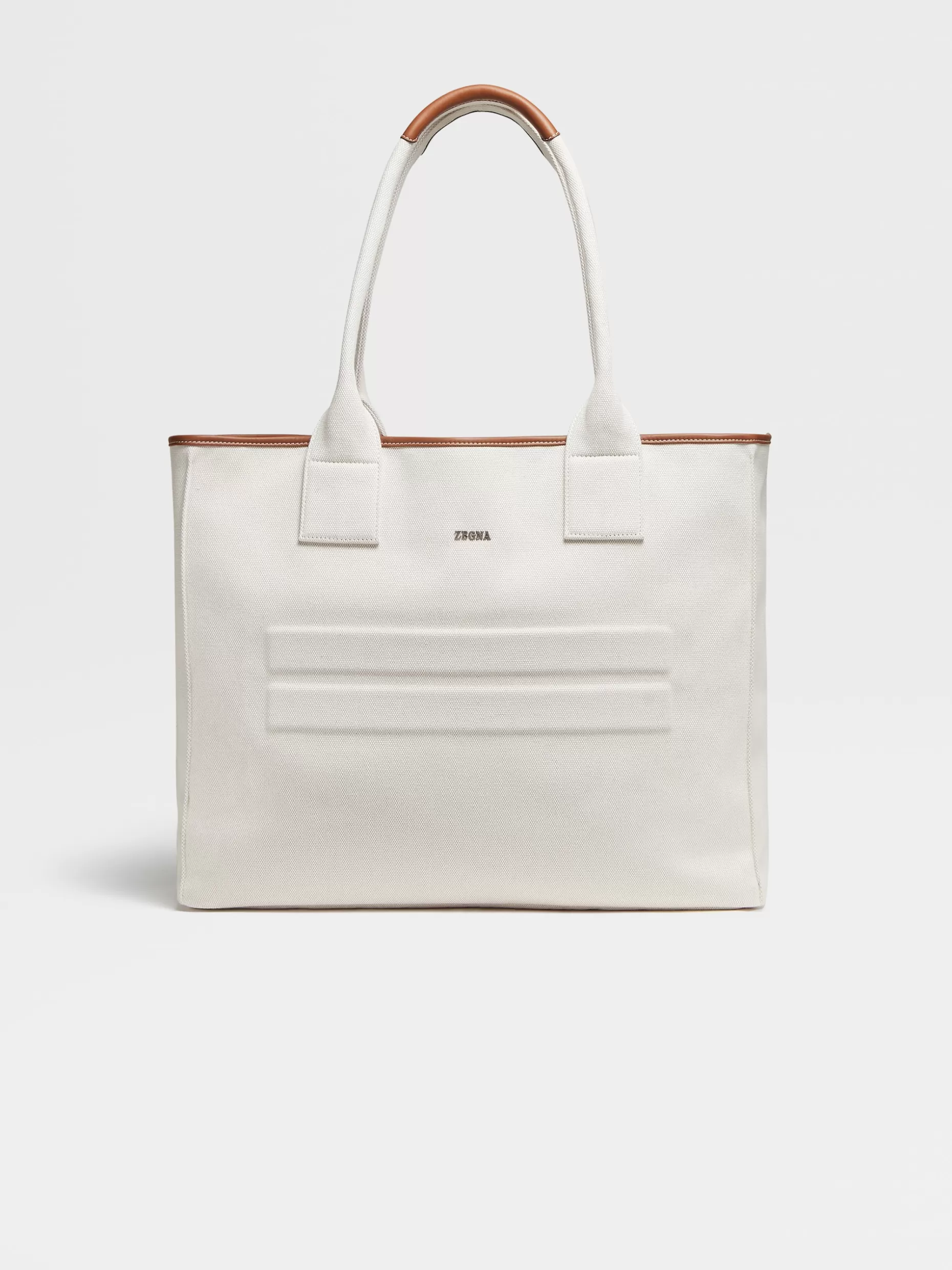 Men ZEGNA Cotton Canvas Cabas Bag