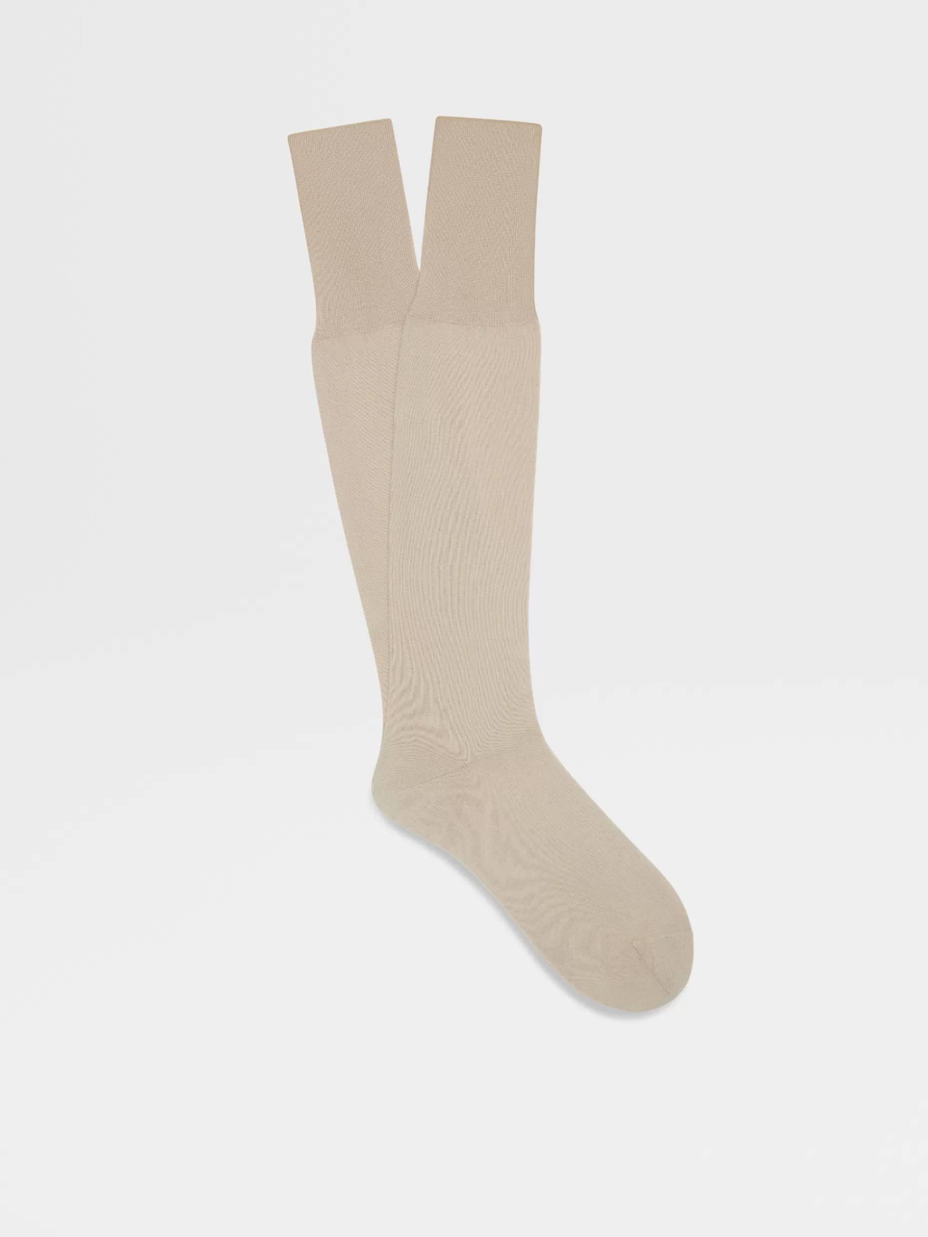 Men ZEGNA Cotton Cashmere And Silk Mid Calf Socks