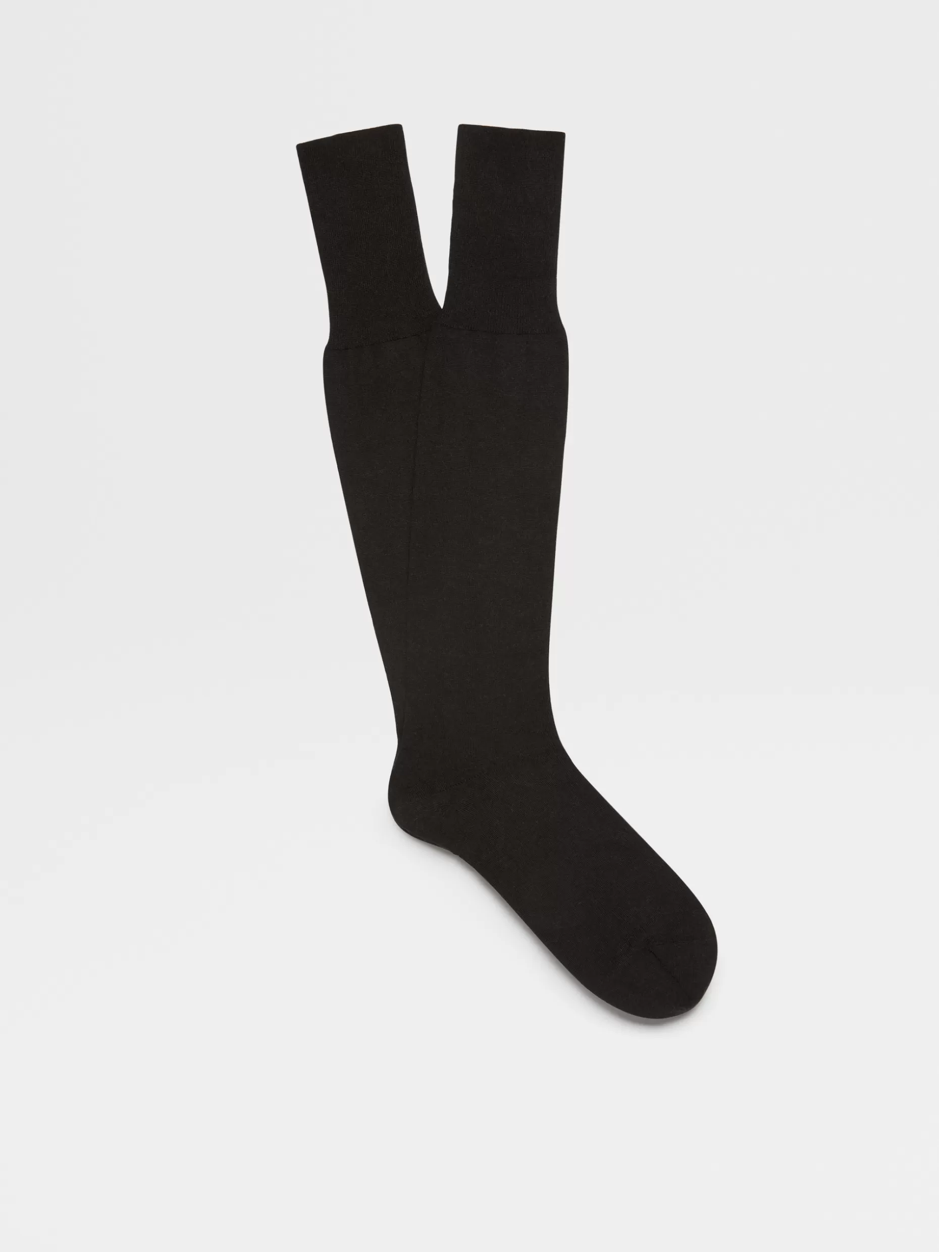 Men ZEGNA Cotton Cashmere And Silk Mid Calf Socks