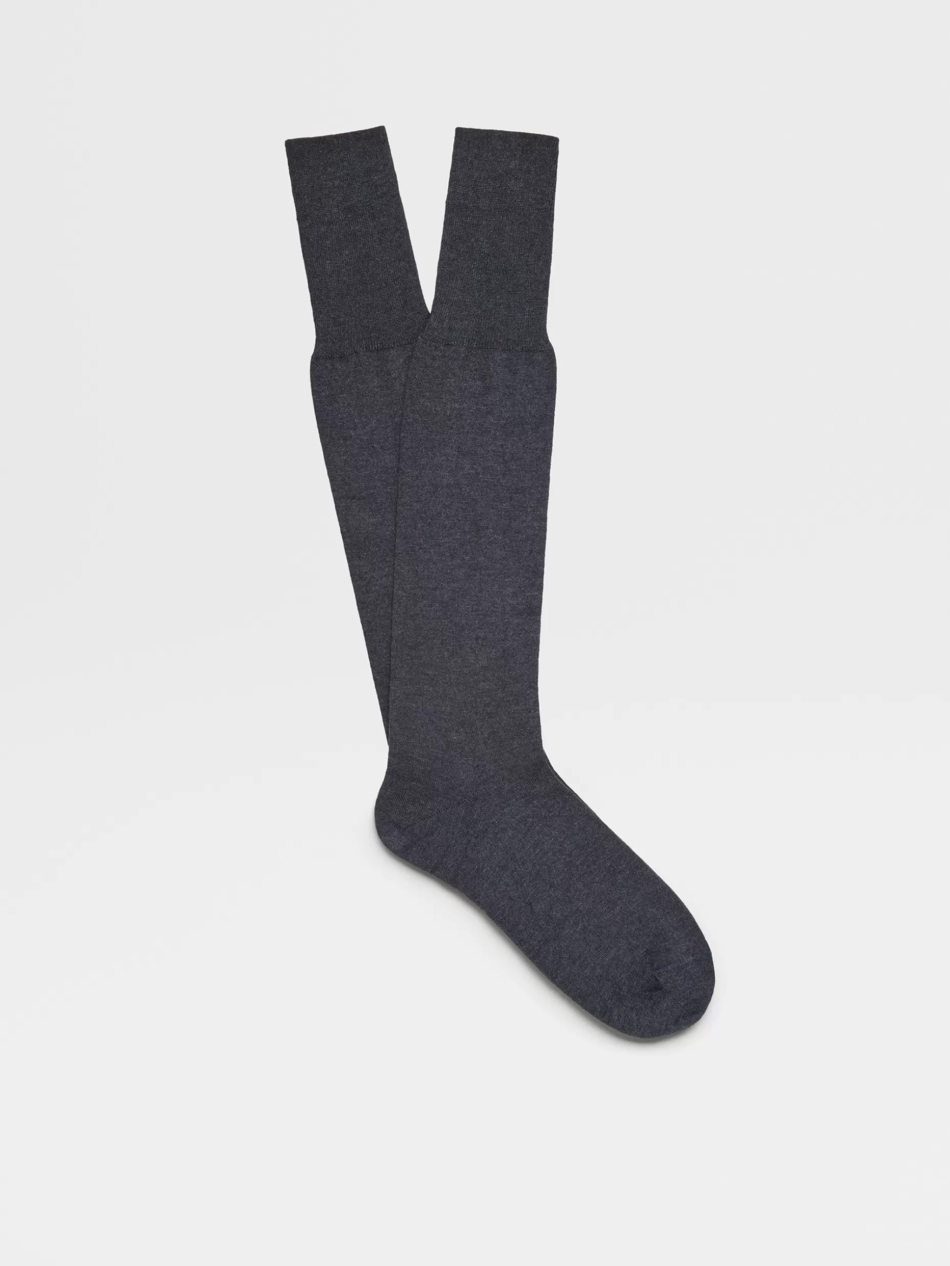 Men ZEGNA Cotton Cashmere And Silk Mid Calf Socks