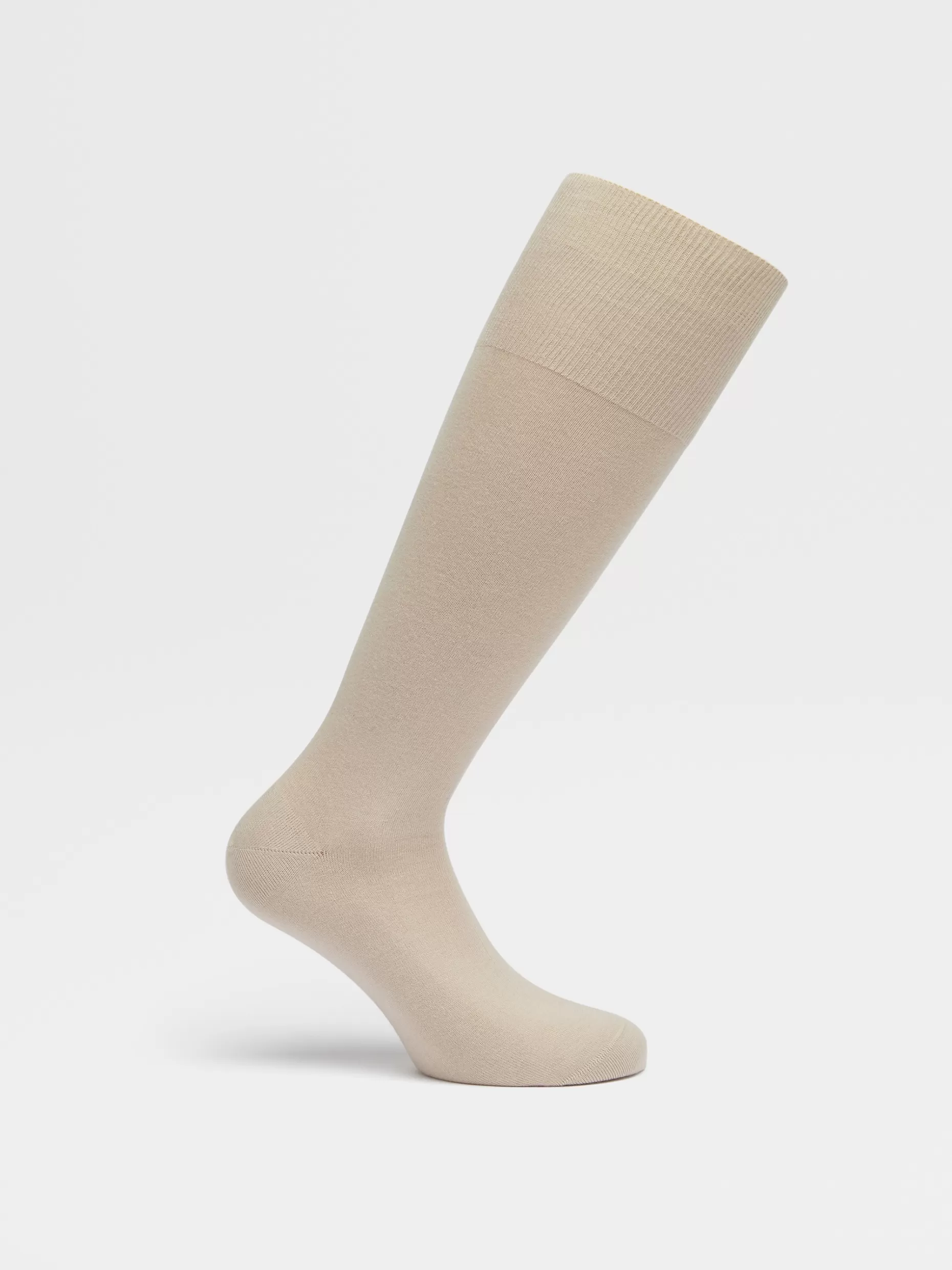 Men ZEGNA Cotton Cashmere And Silk Mid Calf Socks