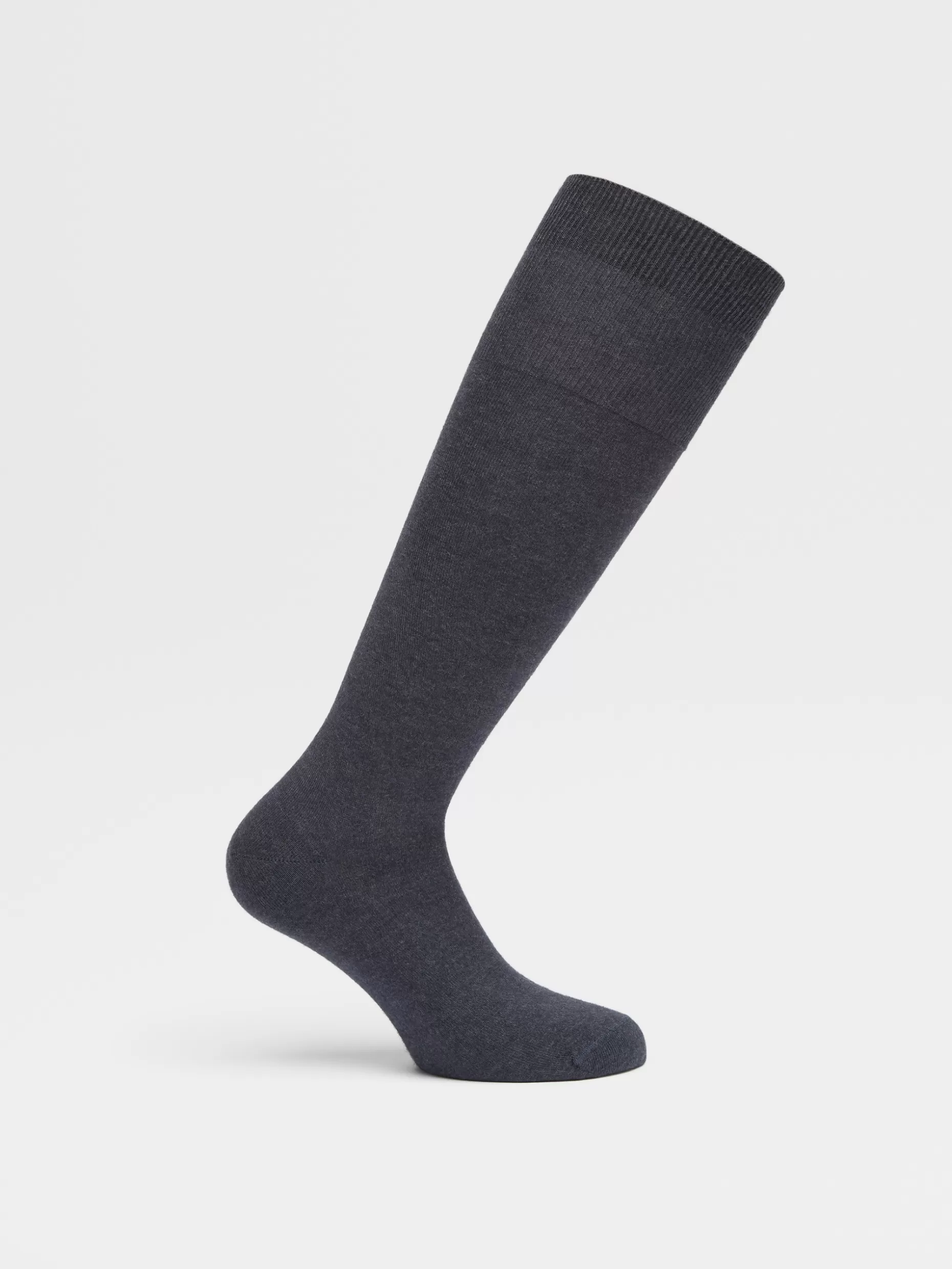 Men ZEGNA Cotton Cashmere And Silk Mid Calf Socks