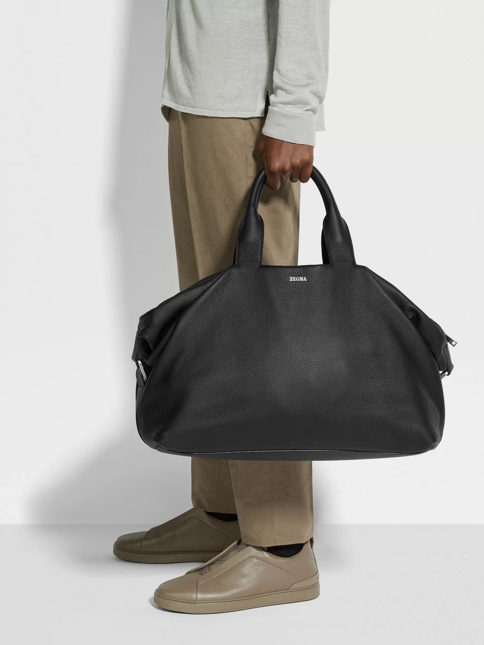 Men ZEGNA Deerskin Holdall Raglan