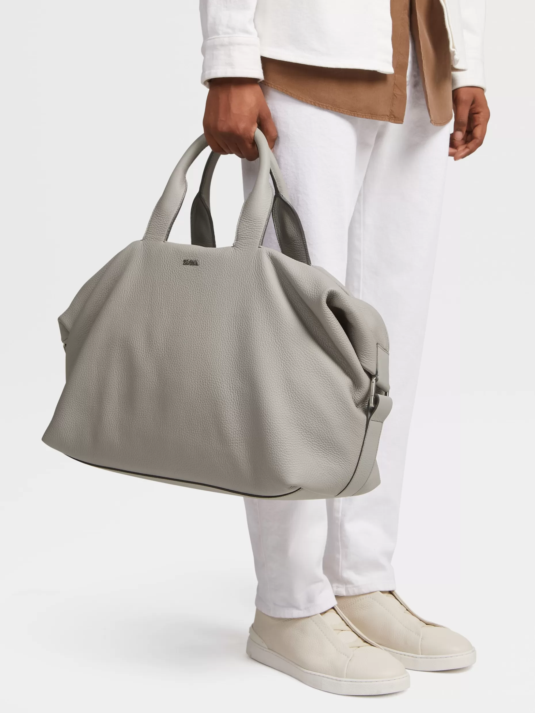 Men ZEGNA Deerskin Raglan Holdall