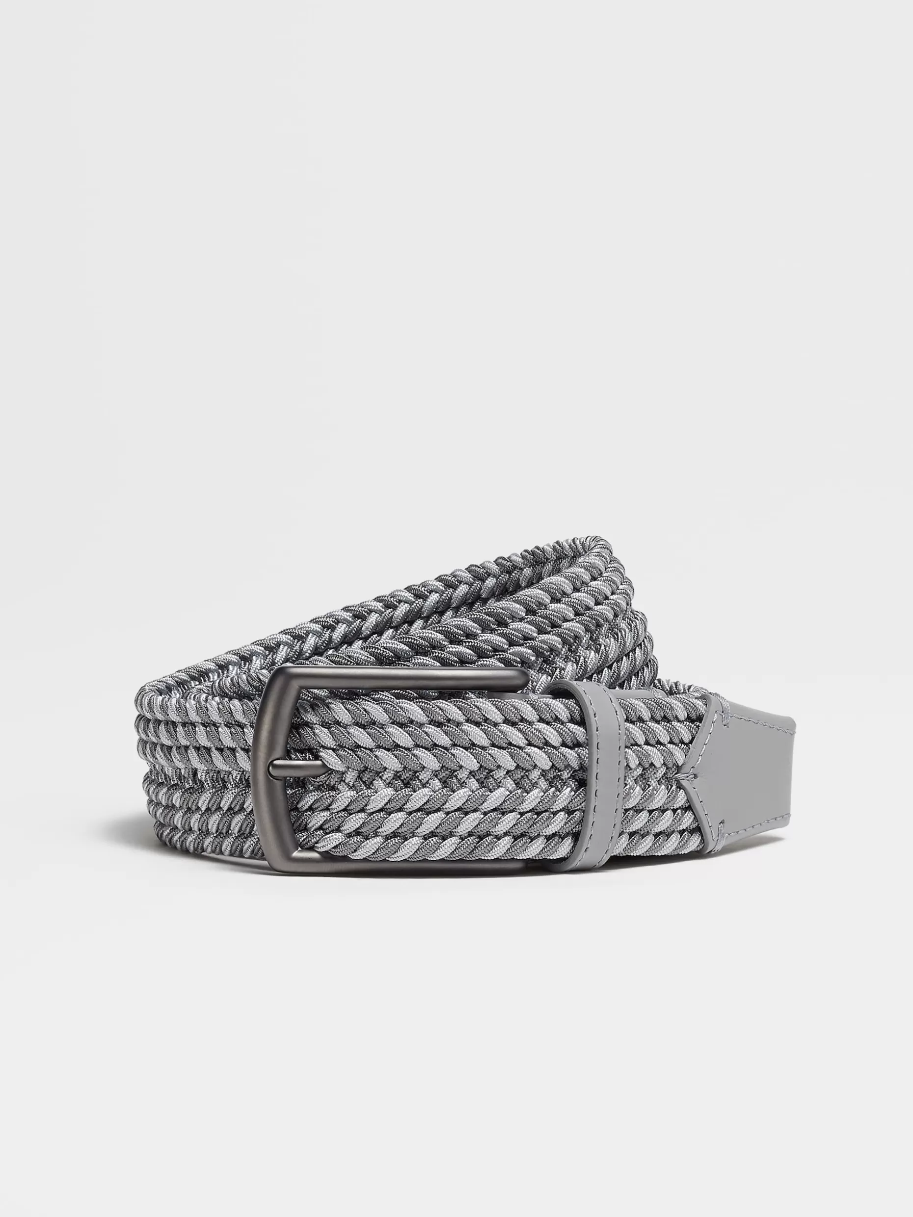 Men ZEGNA Elastic Rayon Braided Belt