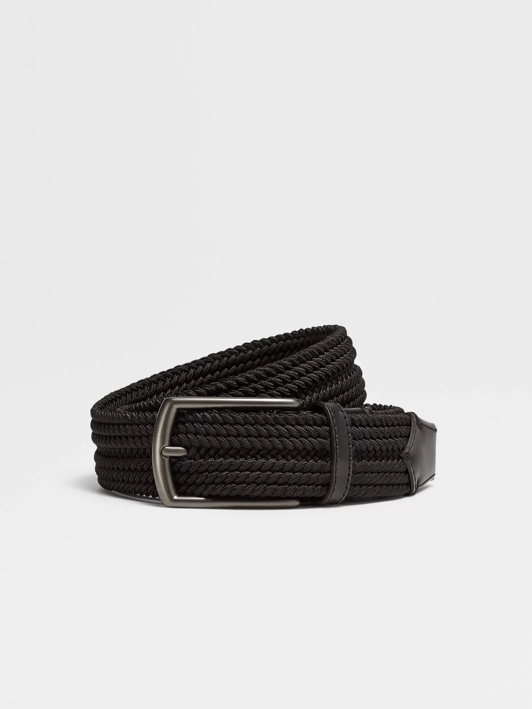 Men ZEGNA Elastic Rayon Braided Belt