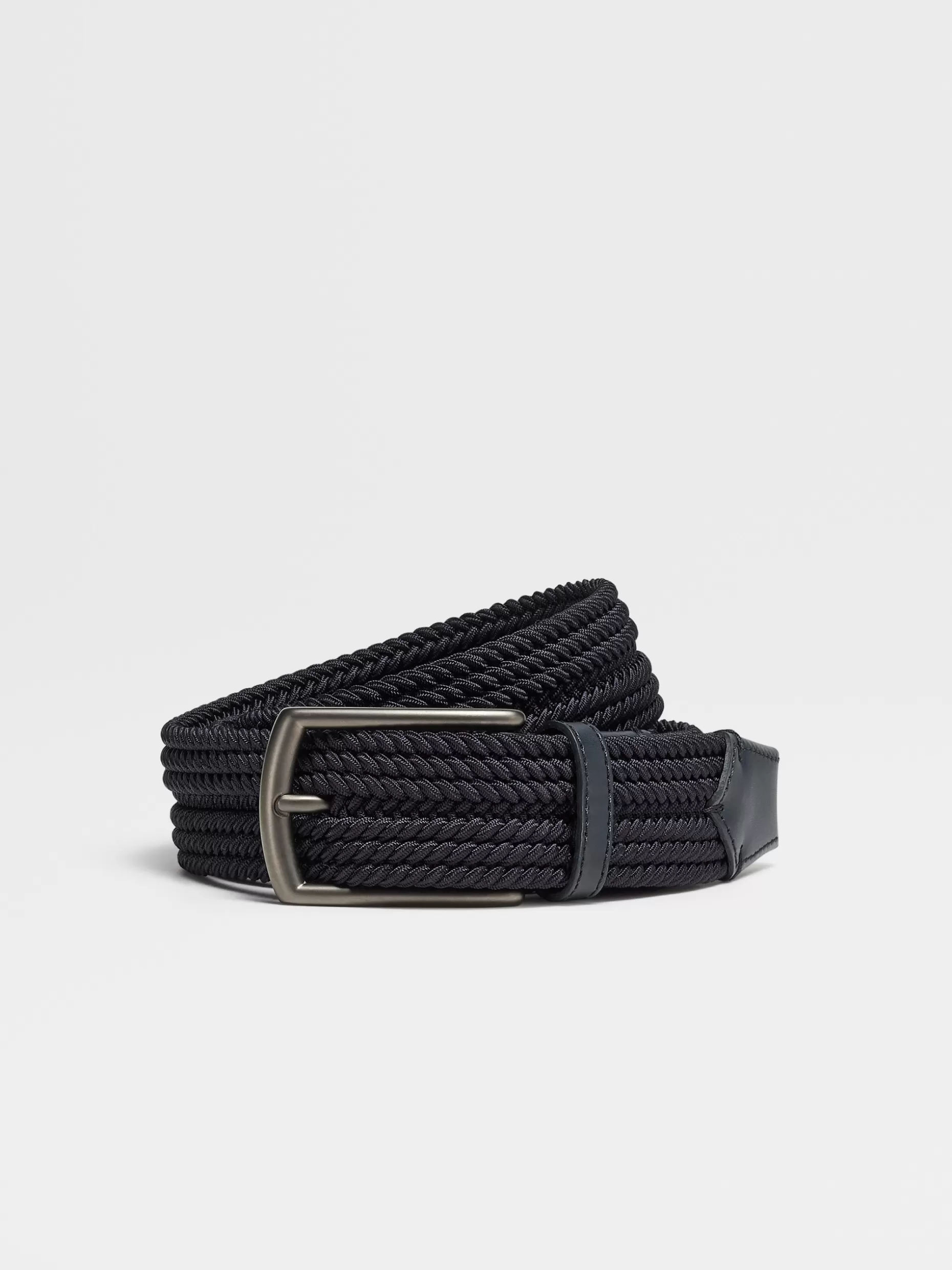 Men ZEGNA Elastic Rayon Braided Belt