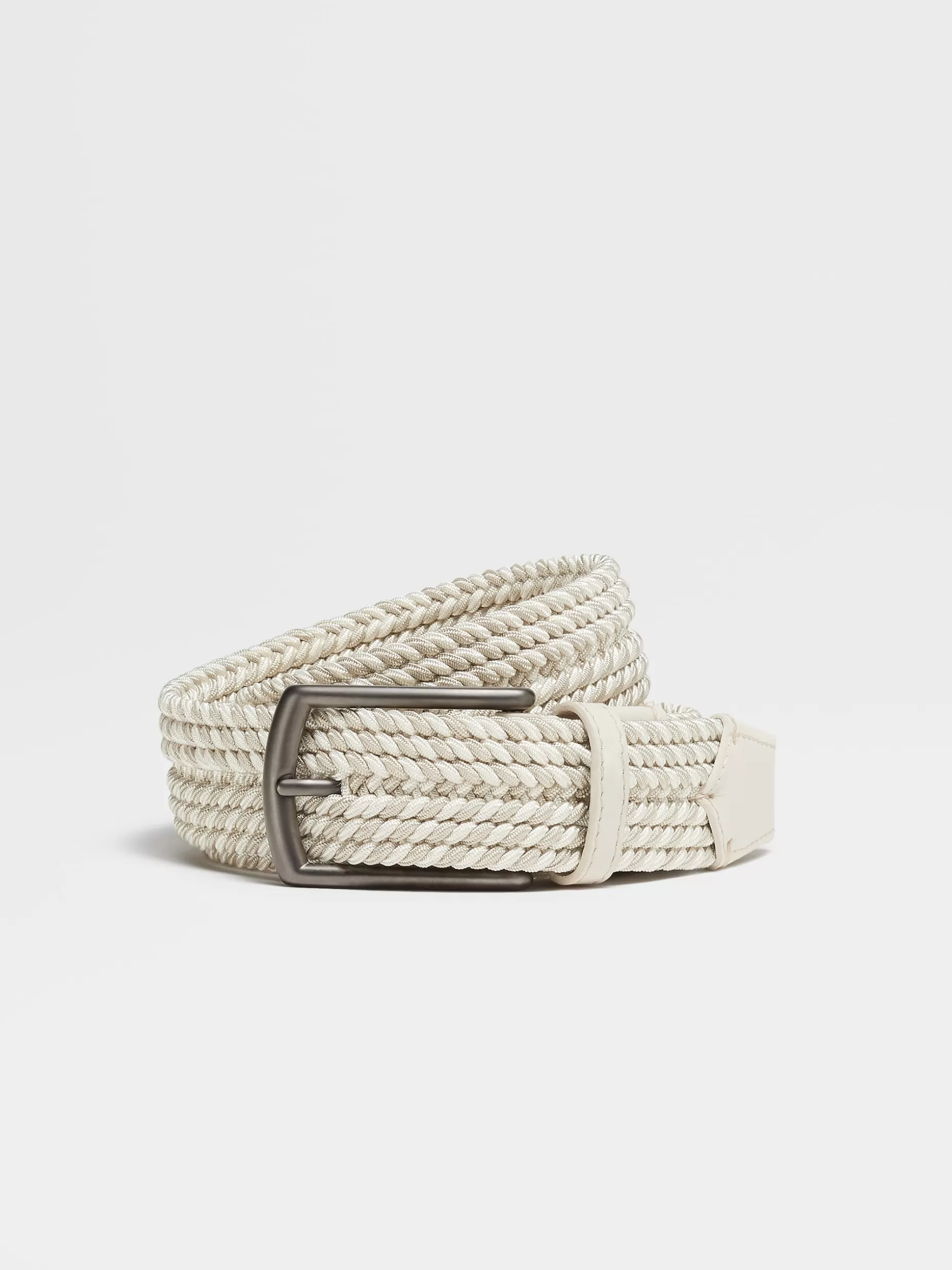 Men ZEGNA Elastic Rayon Braided Belt