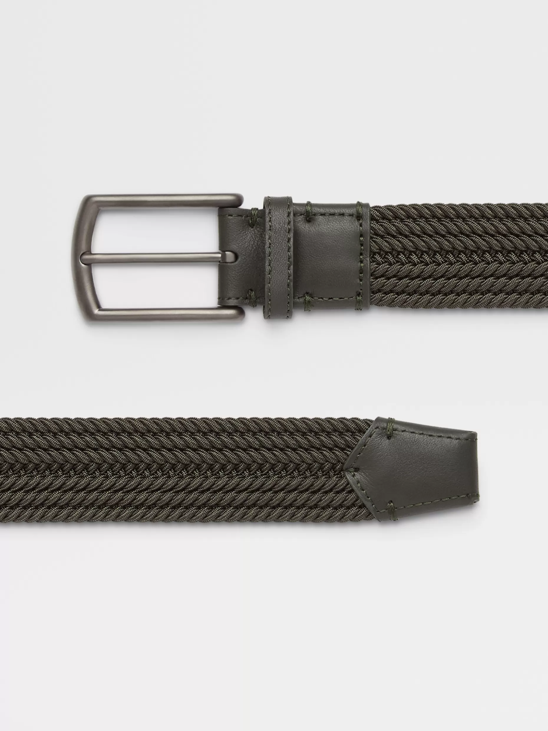 Men ZEGNA Elastic Rayon Braided Belt