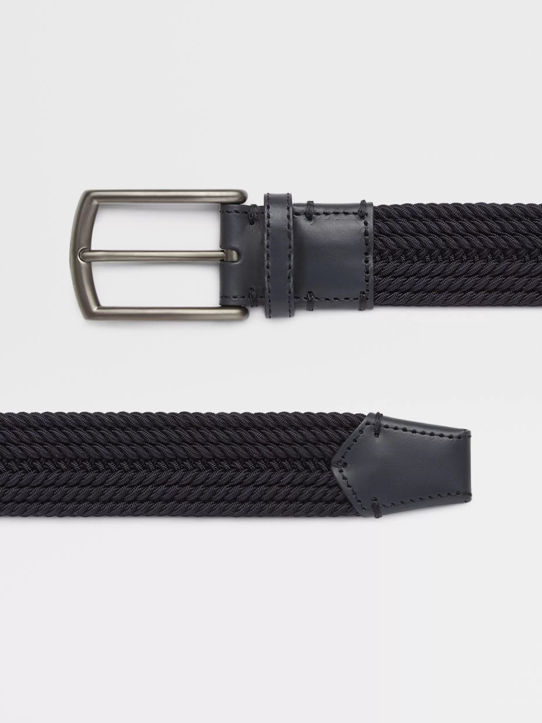 Men ZEGNA Elastic Rayon Braided Belt