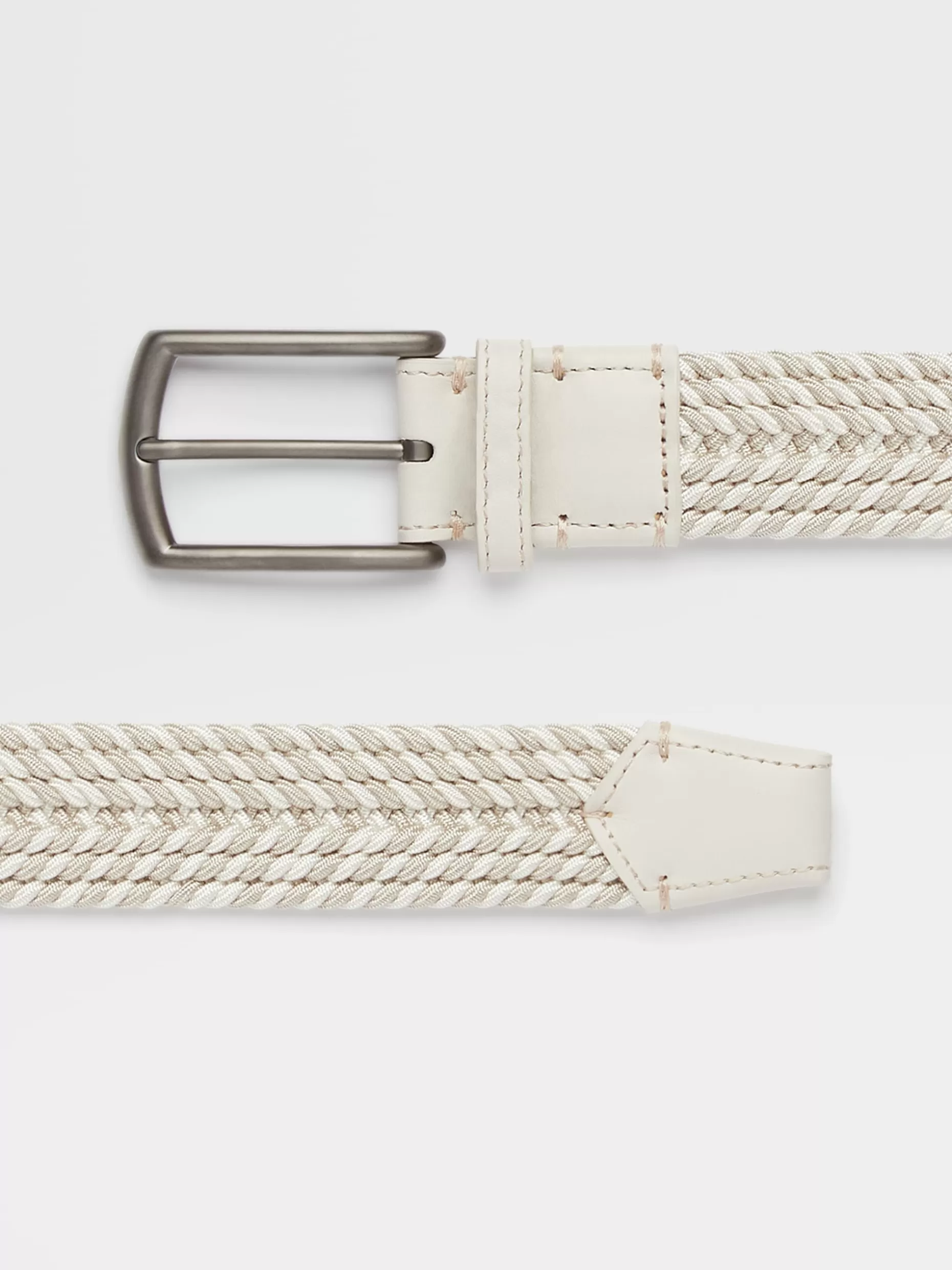 Men ZEGNA Elastic Rayon Braided Belt