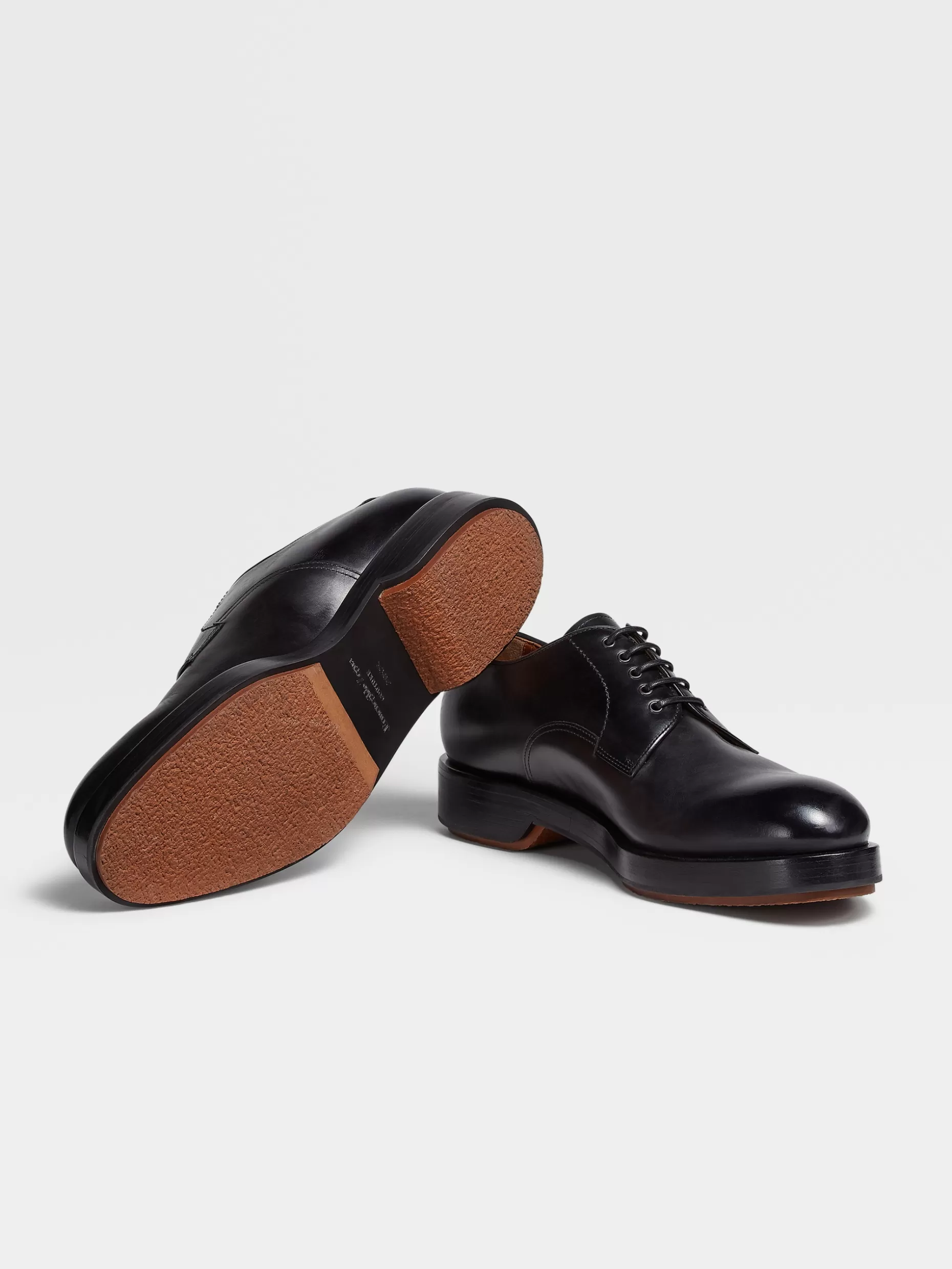 Men ZEGNA Hand-Buffed Leather Udine Derby