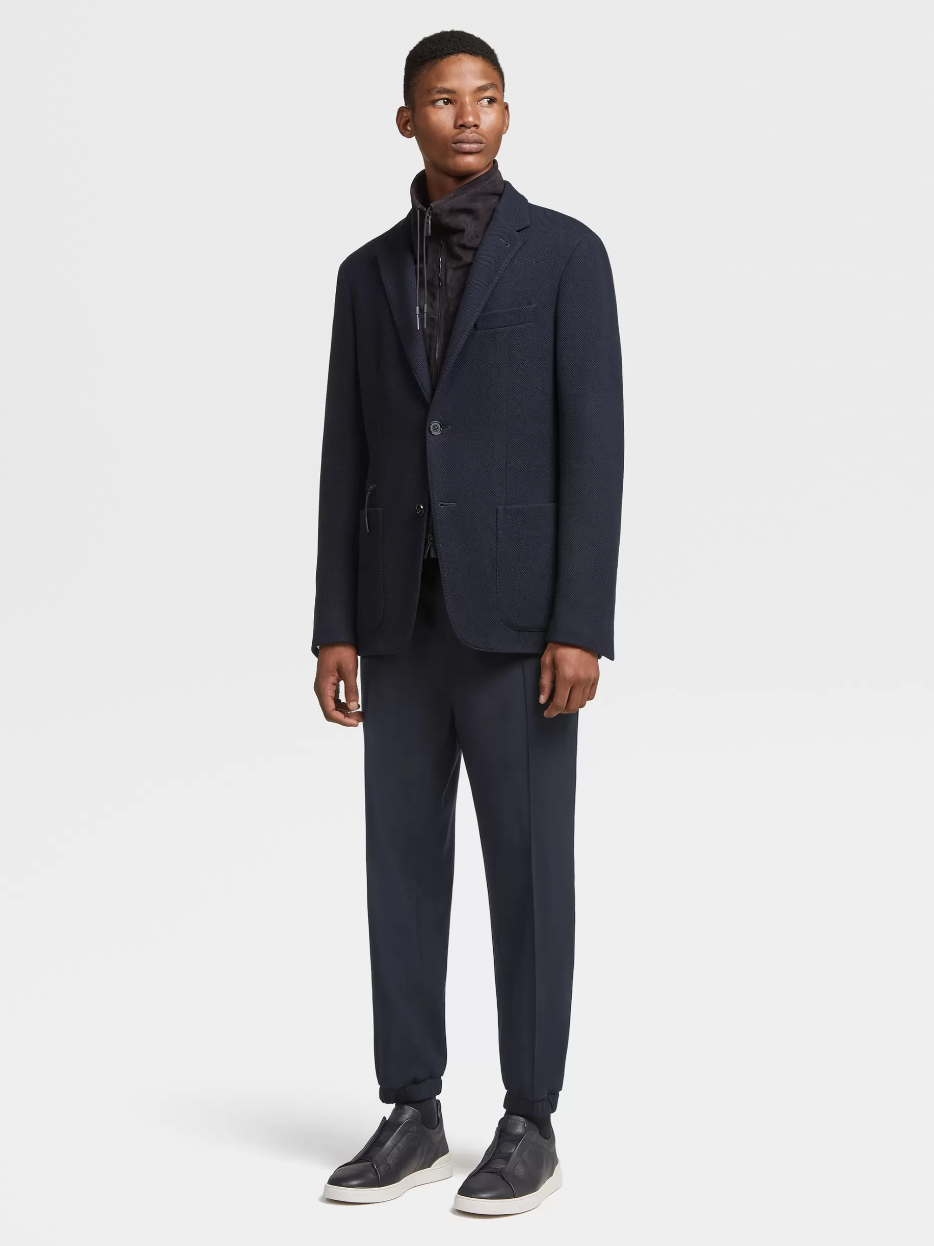 Men ZEGNA High Performance™ Wool And Cotton Jersey Blazer