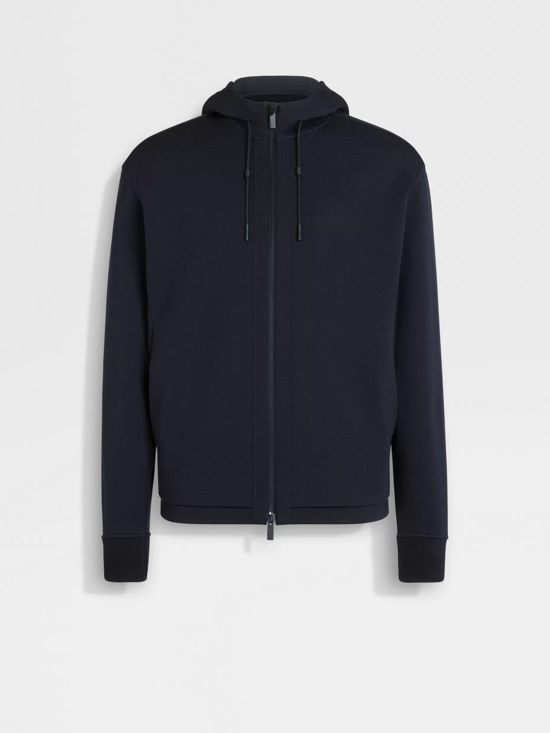 Men ZEGNA High Performance™ Wool Full Zipper Hoodie