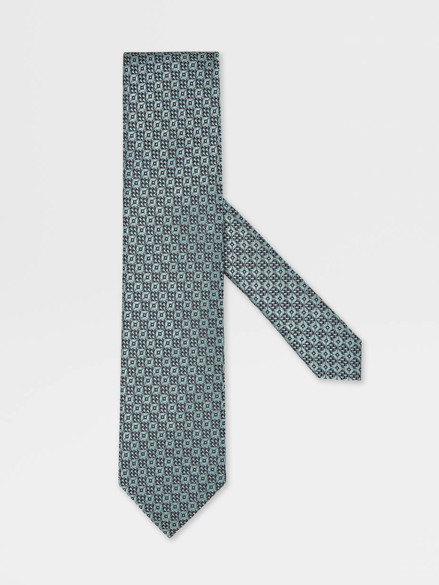 Men ZEGNA Jacquard Silk Tie