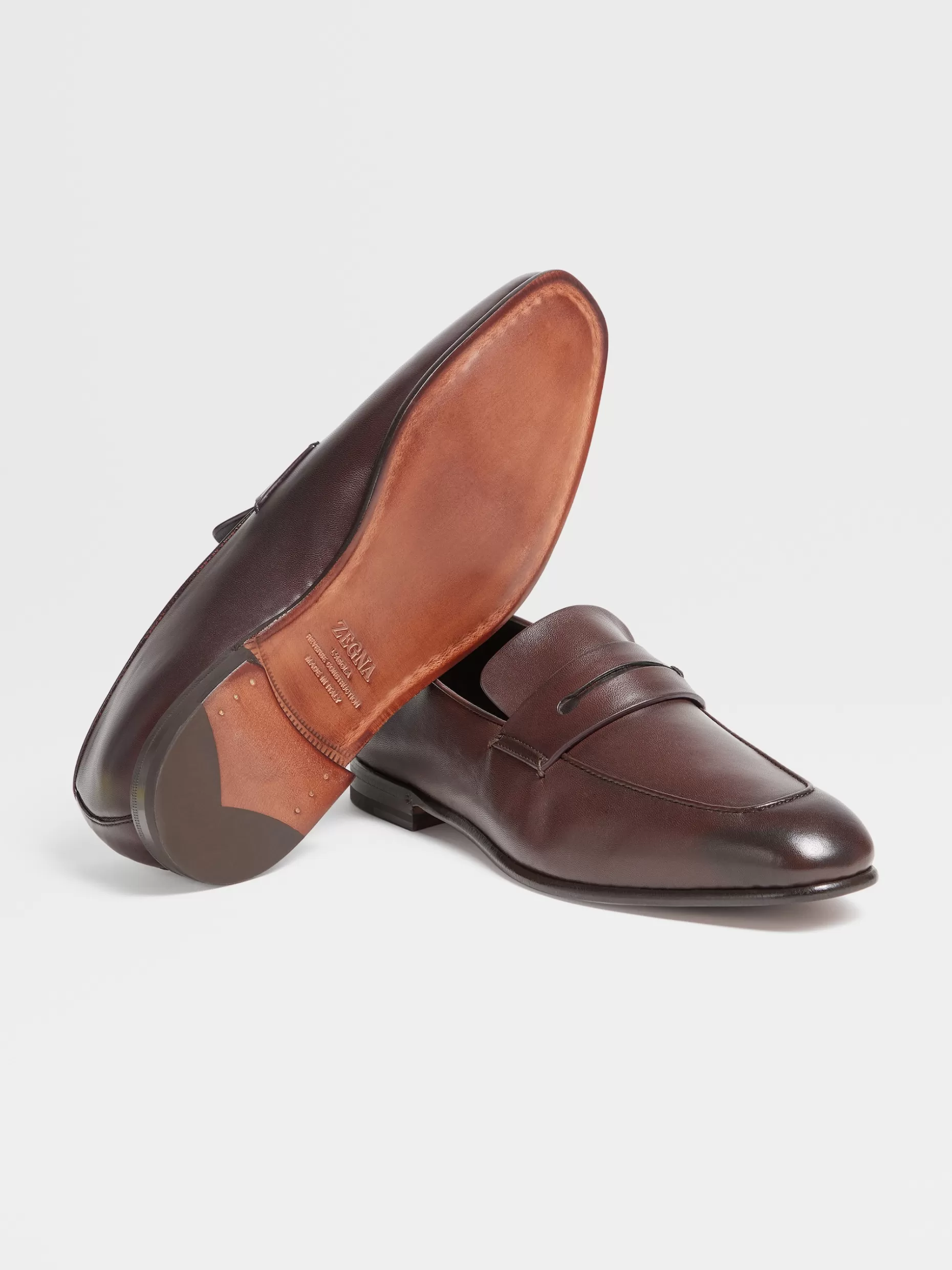 Men ZEGNA Leather L'Asola Loafers