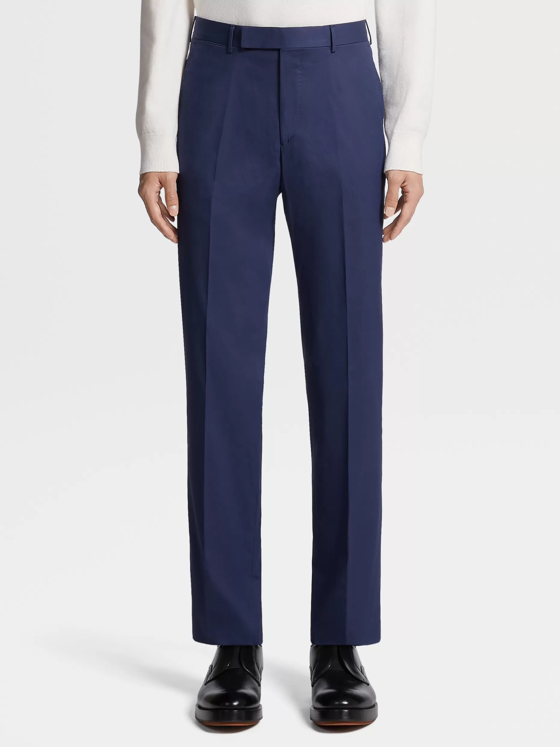 Men ZEGNA Ligh Avio Blue Premium Cotton Pants