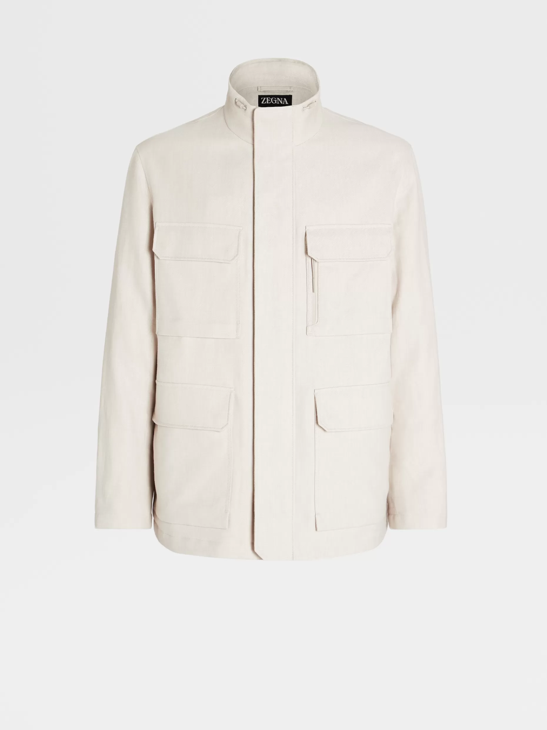 Men ZEGNA Linen And Wool Padded Field Jacket