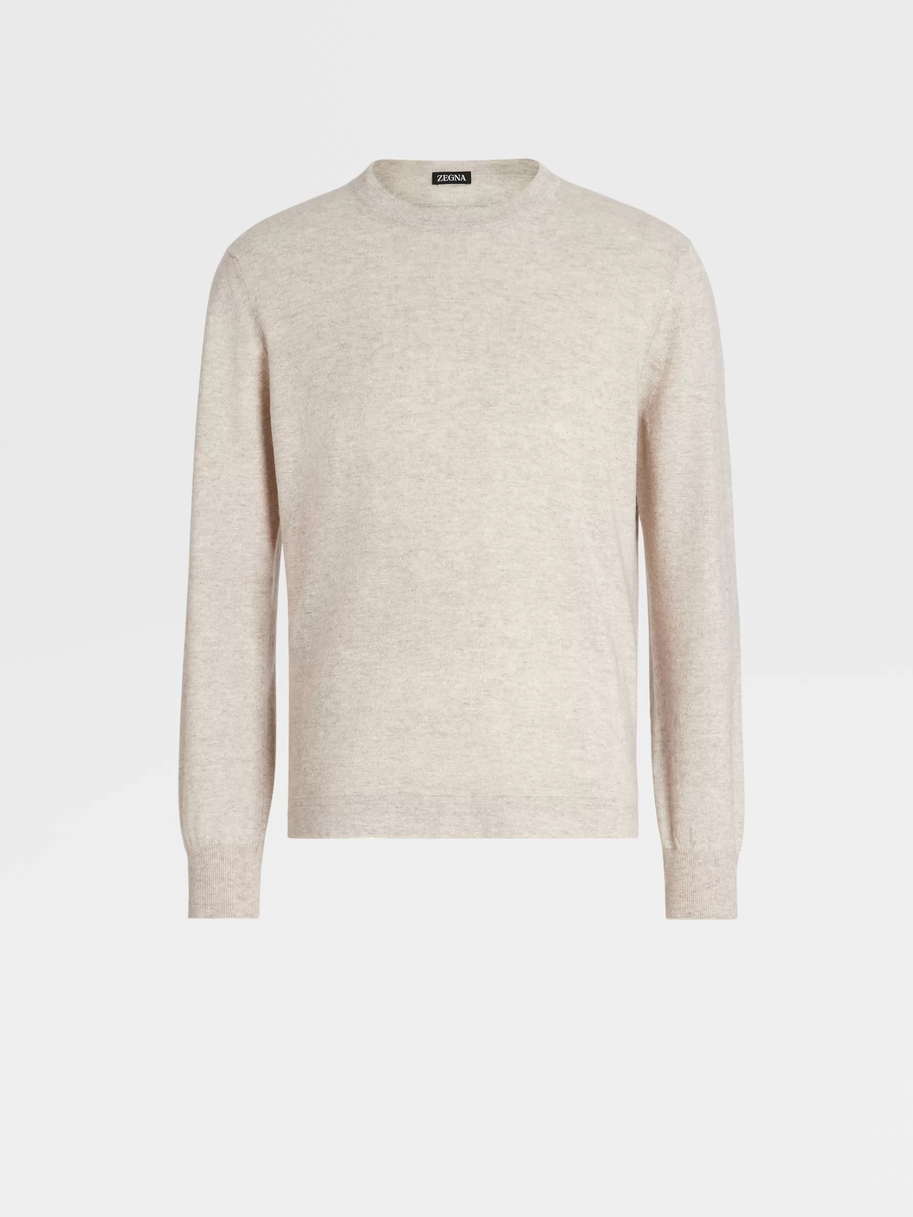 Men ZEGNA Melange Oasi Cashmere Knit Crewneck