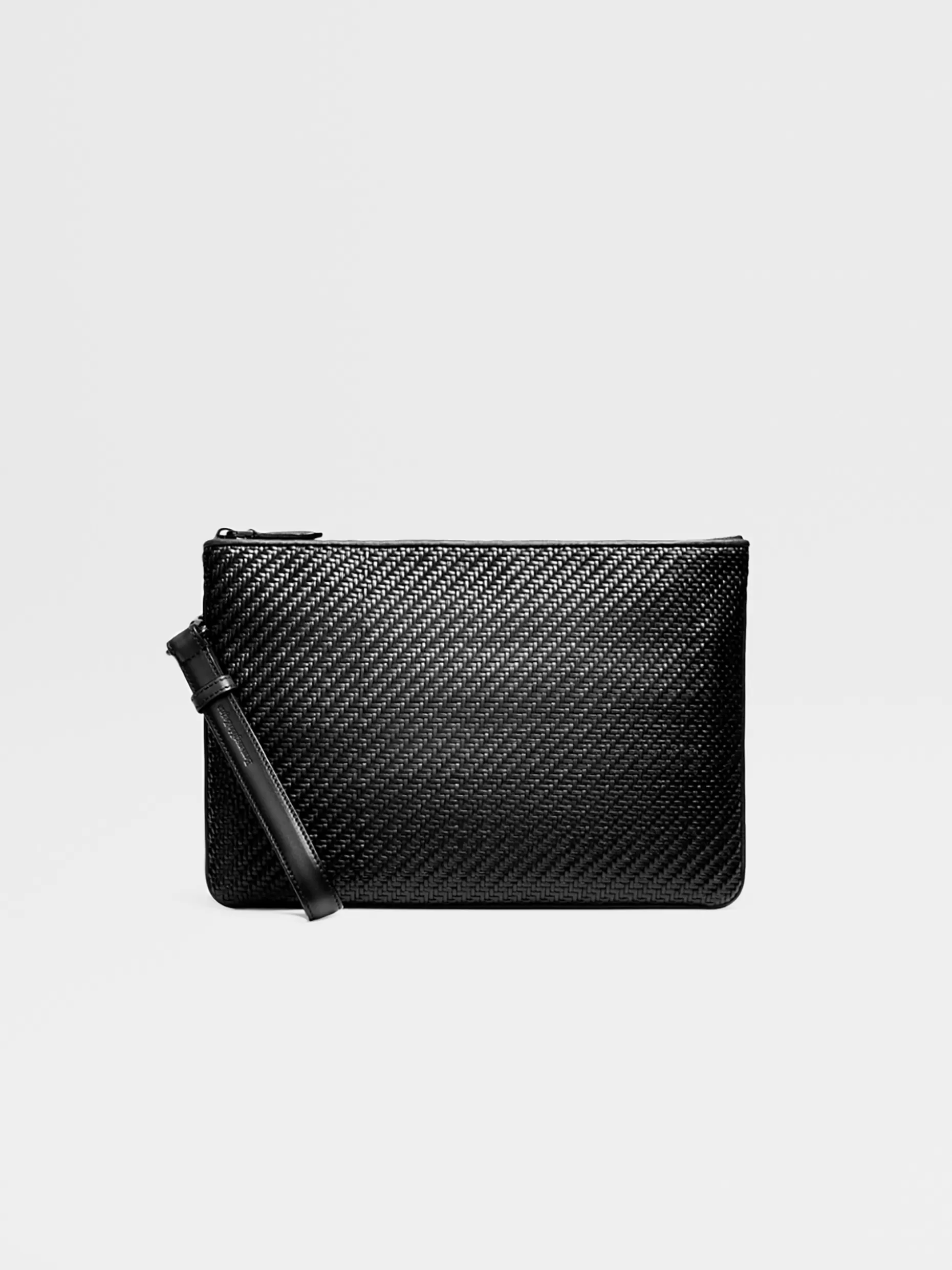 Men ZEGNA Pelletessuta™ Flat Zip Pouch