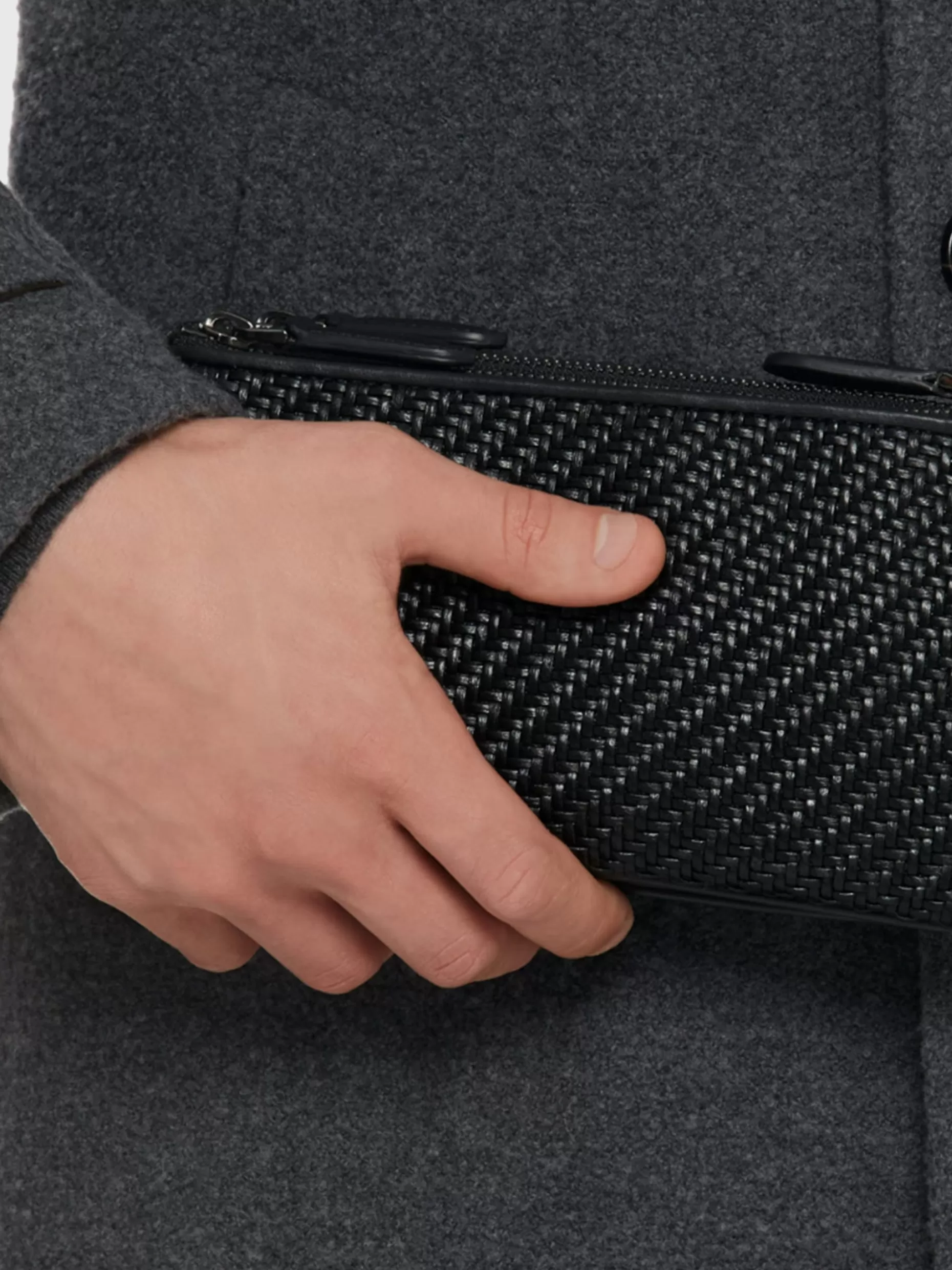 Men ZEGNA Pelletessuta™ Triple Zip Pouch